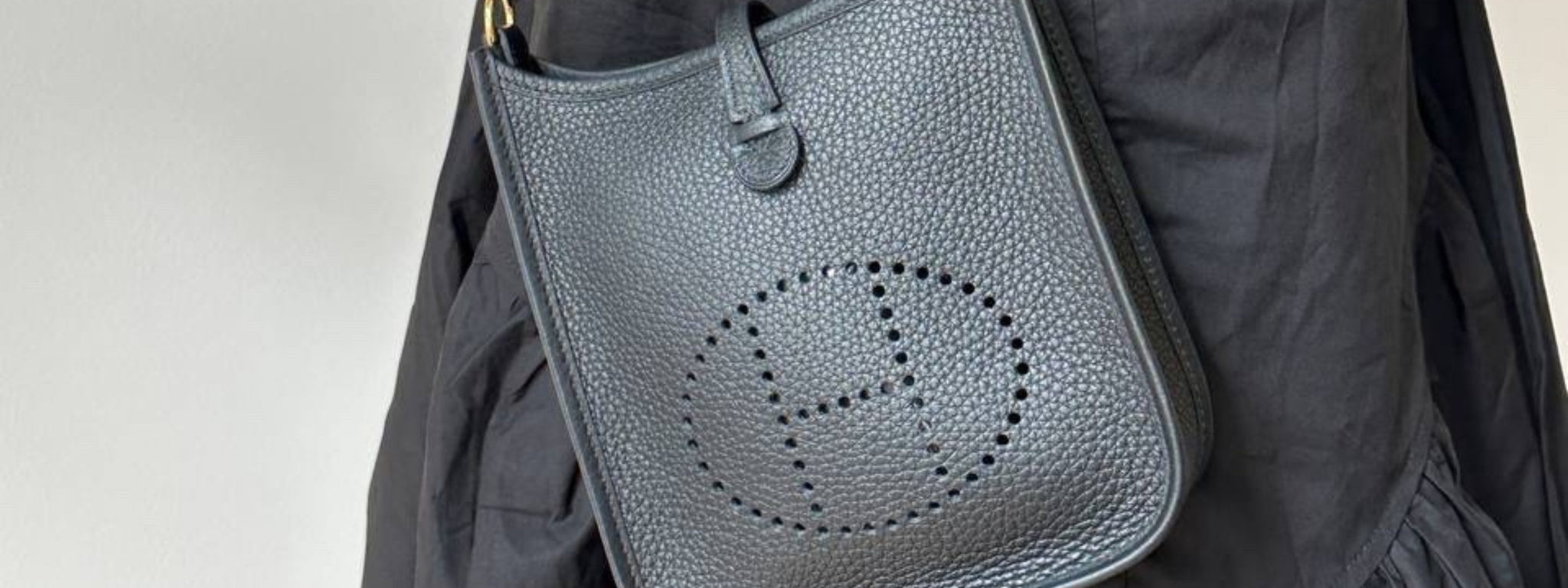 Hermes Etain Evelyne III GM Clemence Bag with Palladium Hardware