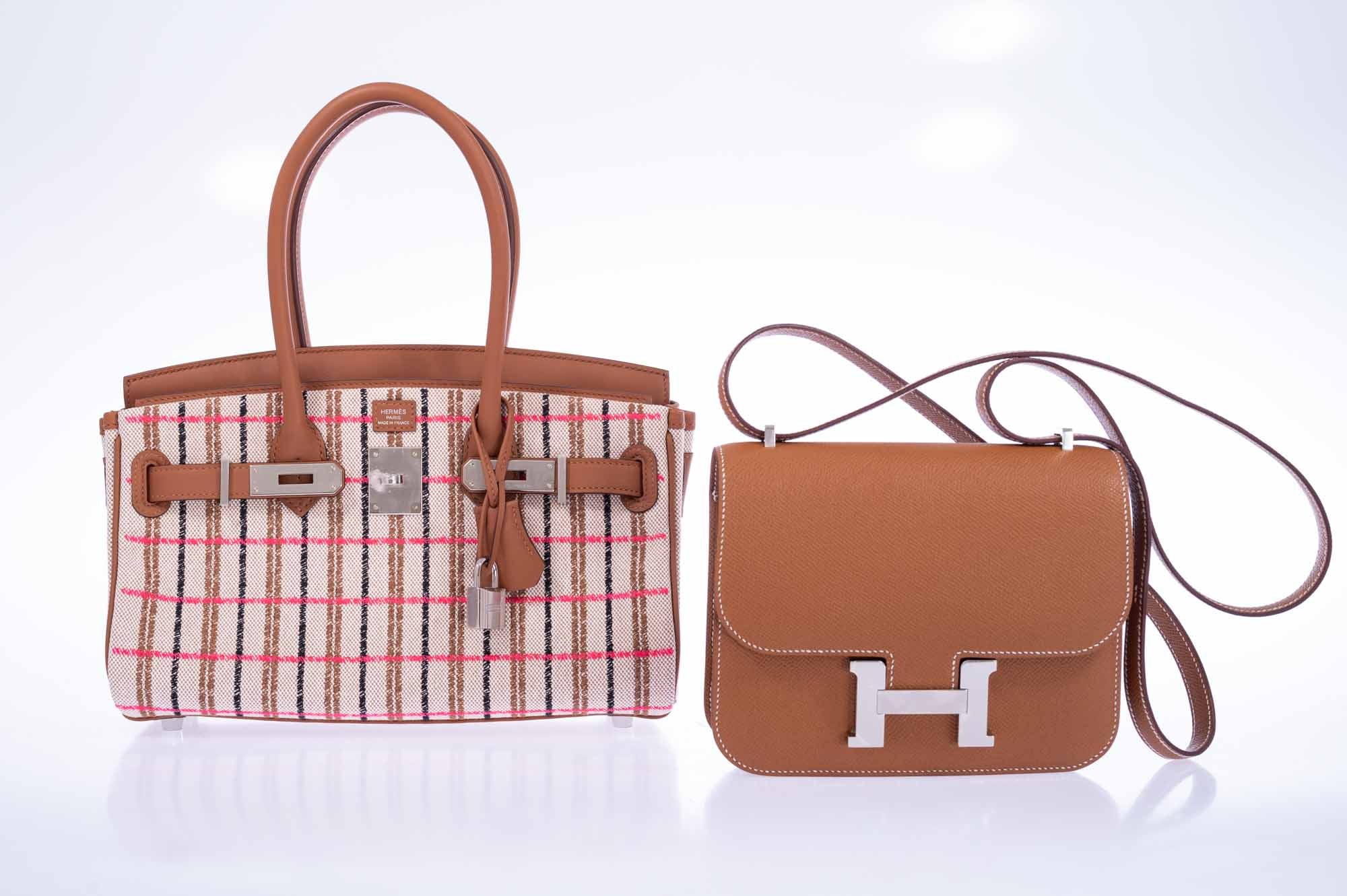 Hermès Birkin Shoulder Light 29 in Gold Evercolor and Embroidered Rose Pop, Black, Gold Toile Palladium Hardware