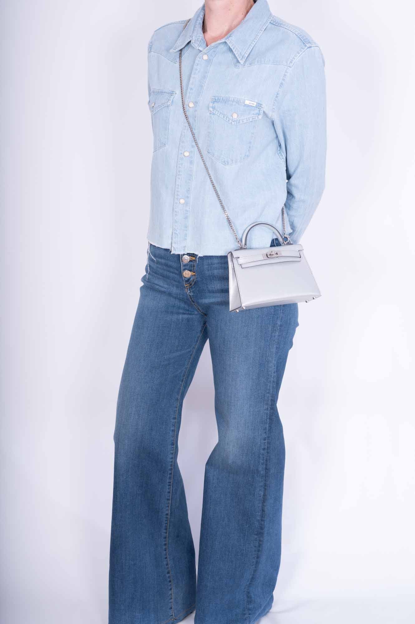 Hermès Kelly 20 Mini Sellier Argent Silver Metallic Chevre Chamkilight Palladium Hardware - Impossible Grail