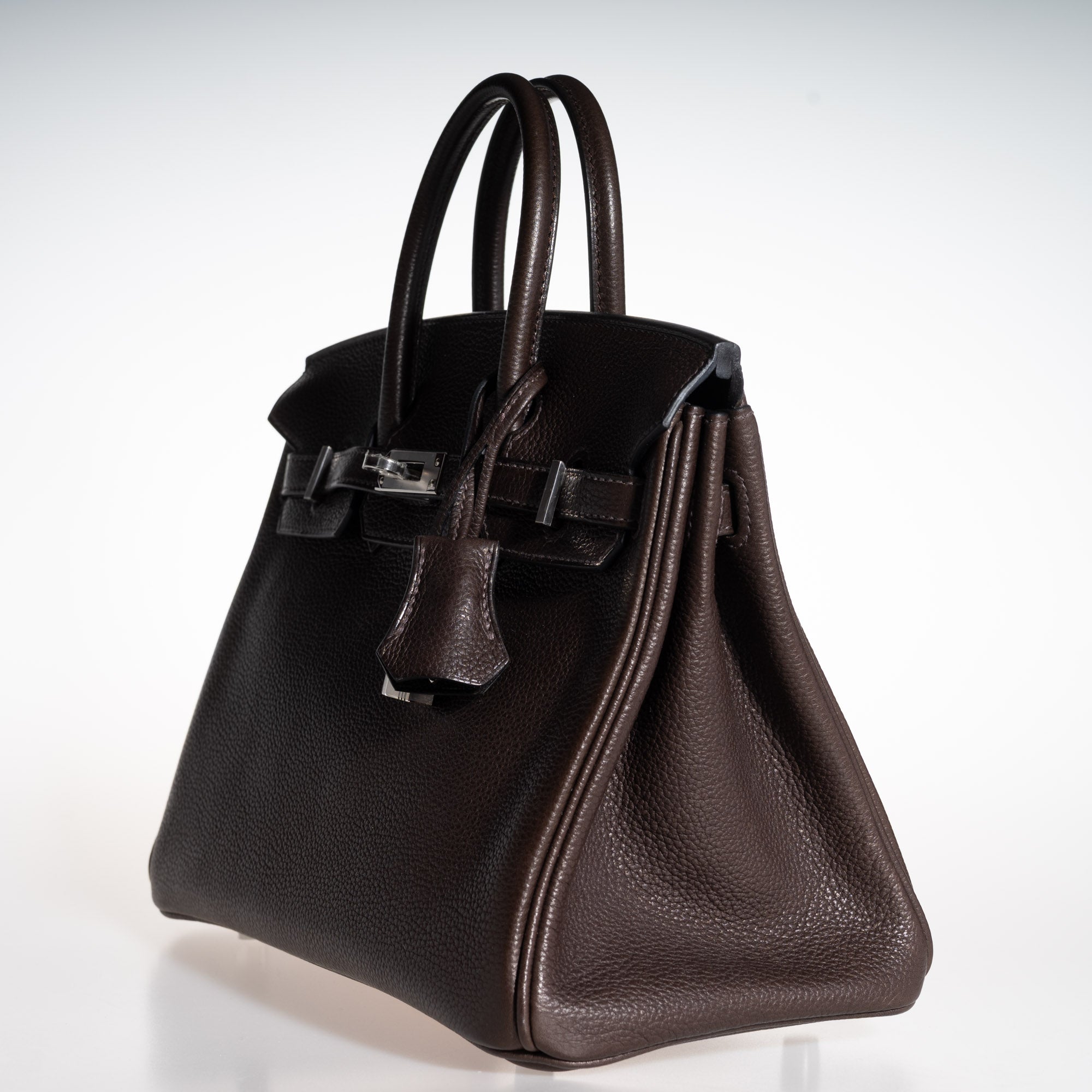 Hermès Birkin 25 Ebene Barenia Faubourg Bag Palladium Hardware Limited Edition