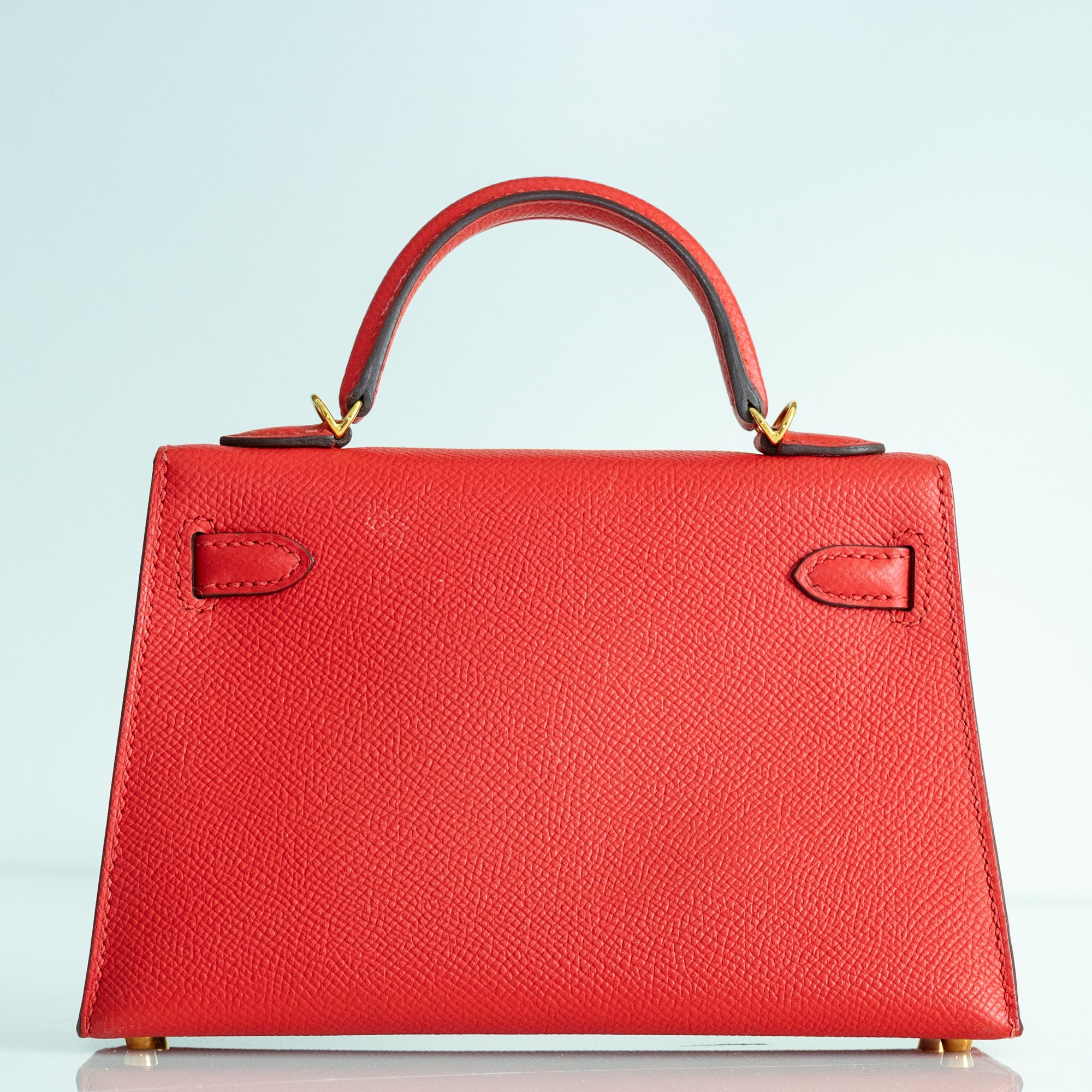 Hermès Mini Kelly II Sellier Rouge Tomate Epsom Gold Hardware