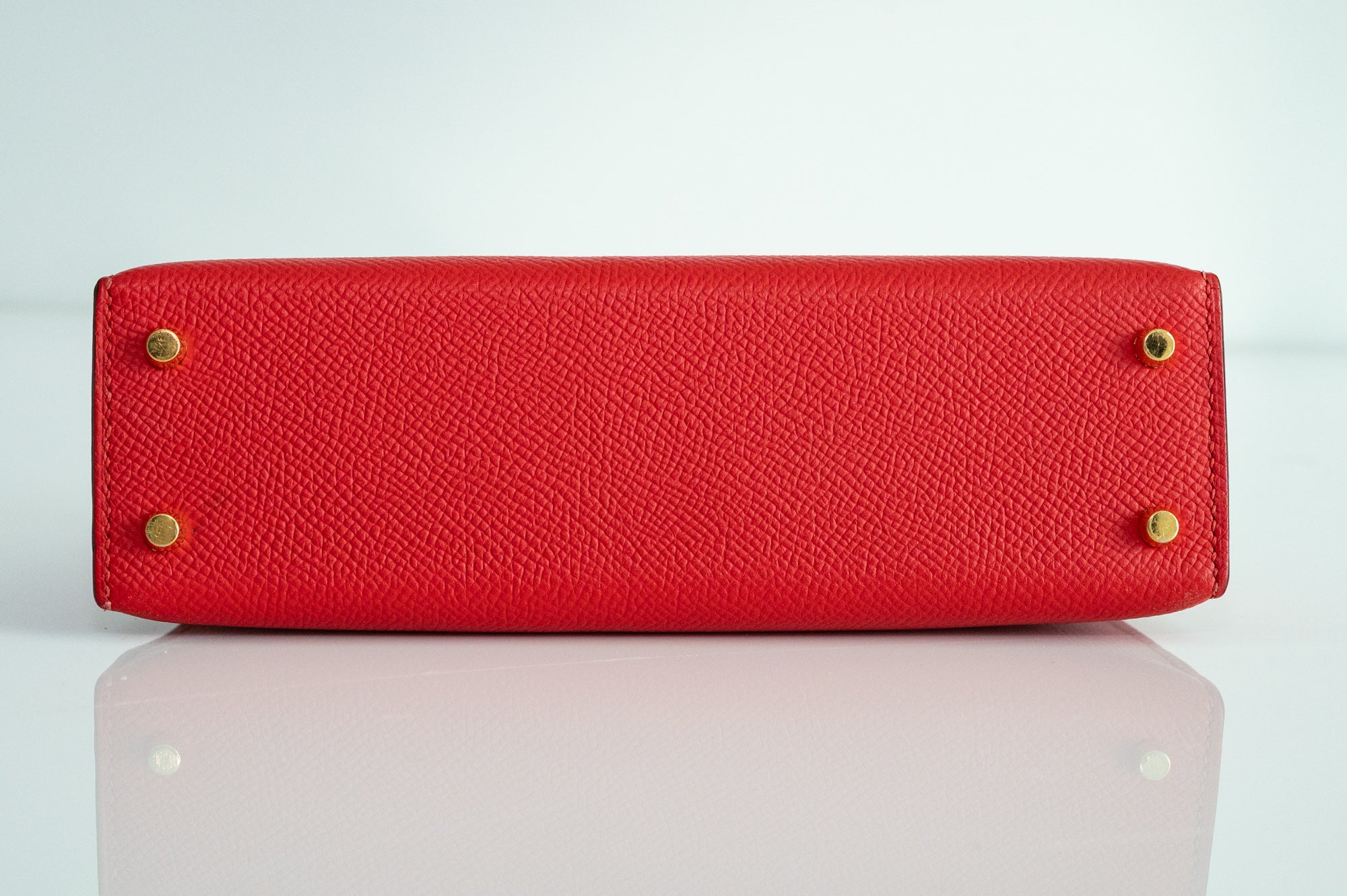 Hermès Mini Kelly II Sellier Rouge Tomate Epsom Gold Hardware