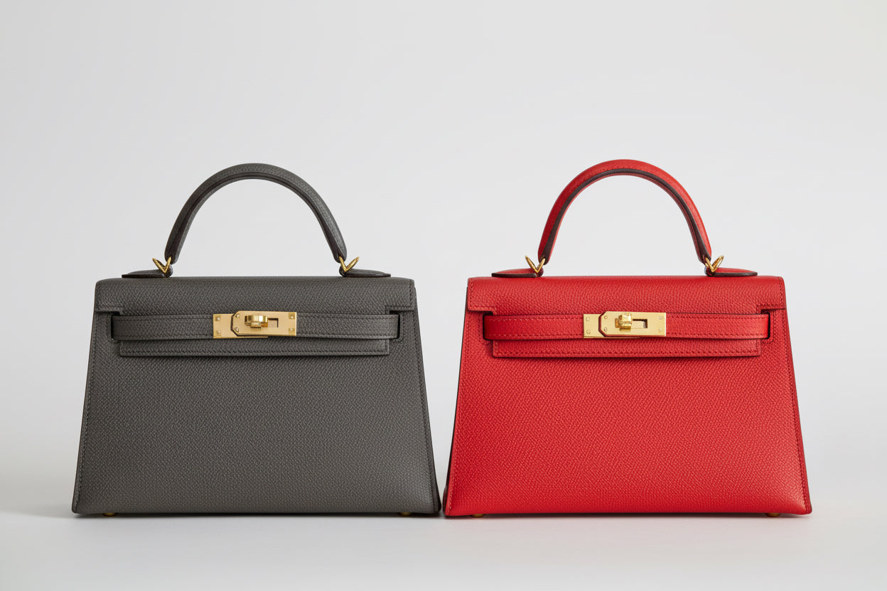 Hermès Mini Kelly II Sellier Rouge Tomate Epsom Gold Hardware
