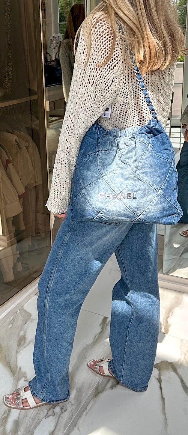 Chanel 22 Handbag Denim