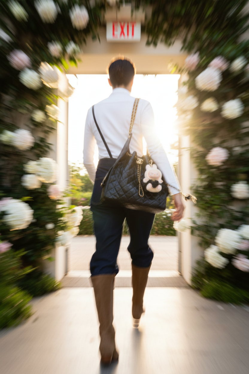 Chanel 25 Medium Handbag Black Shiny Crumpled Calfskin Gold-Tone & Ruthenium-Finish Hardware