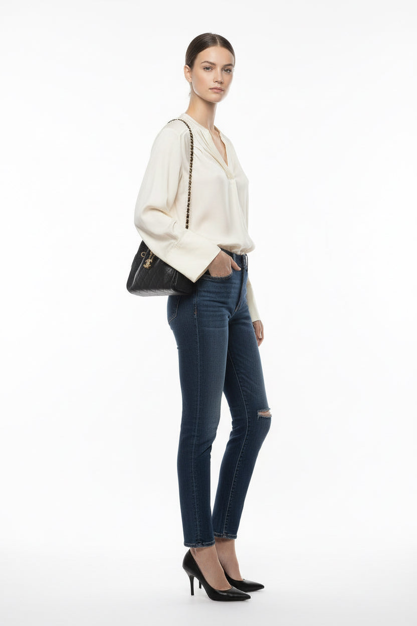 Chanel Caviar Quilted Mini 25 Handbag Black Gold Hardware