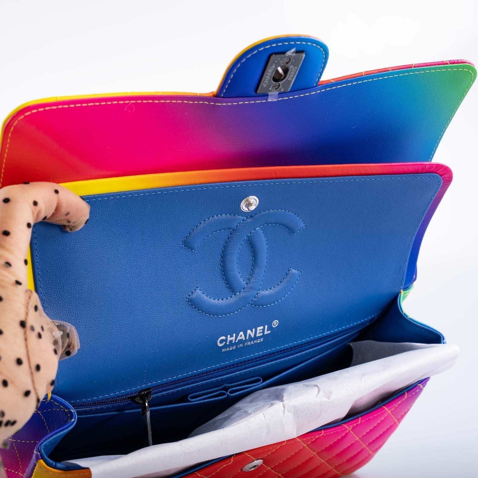 Chanel Medium Classic Flap Bag Rainbow 23C (Cruise Collection)