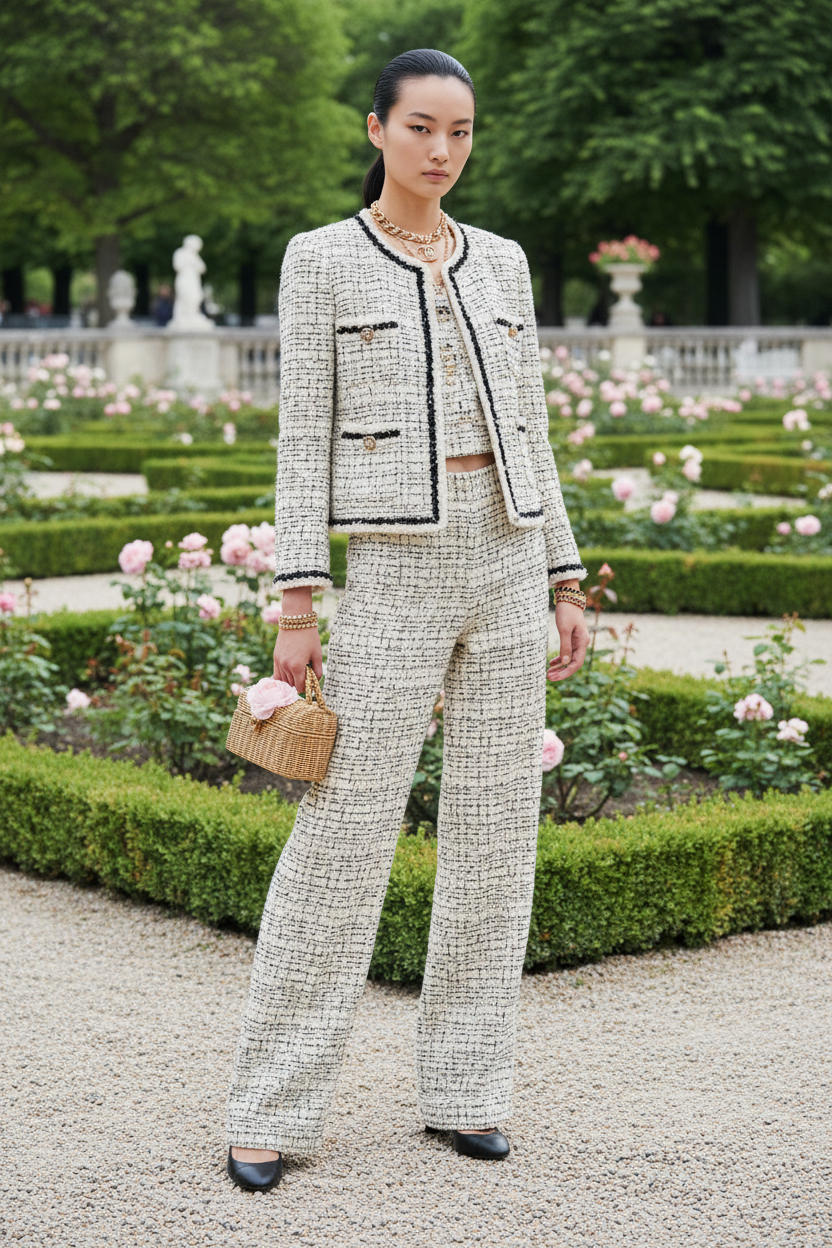 Chanel Vanity Case Braided Rattan Gold Hardware