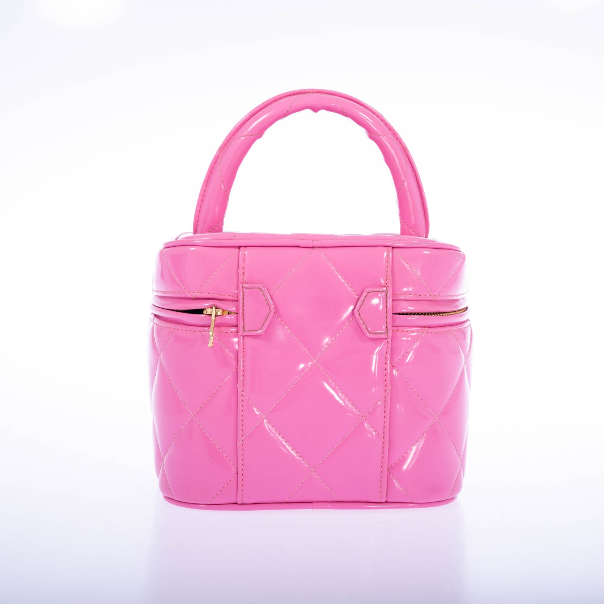 Chanel Vintage 1995 Barbie Collection Pink Heart Mirror Vanity Case and Bag