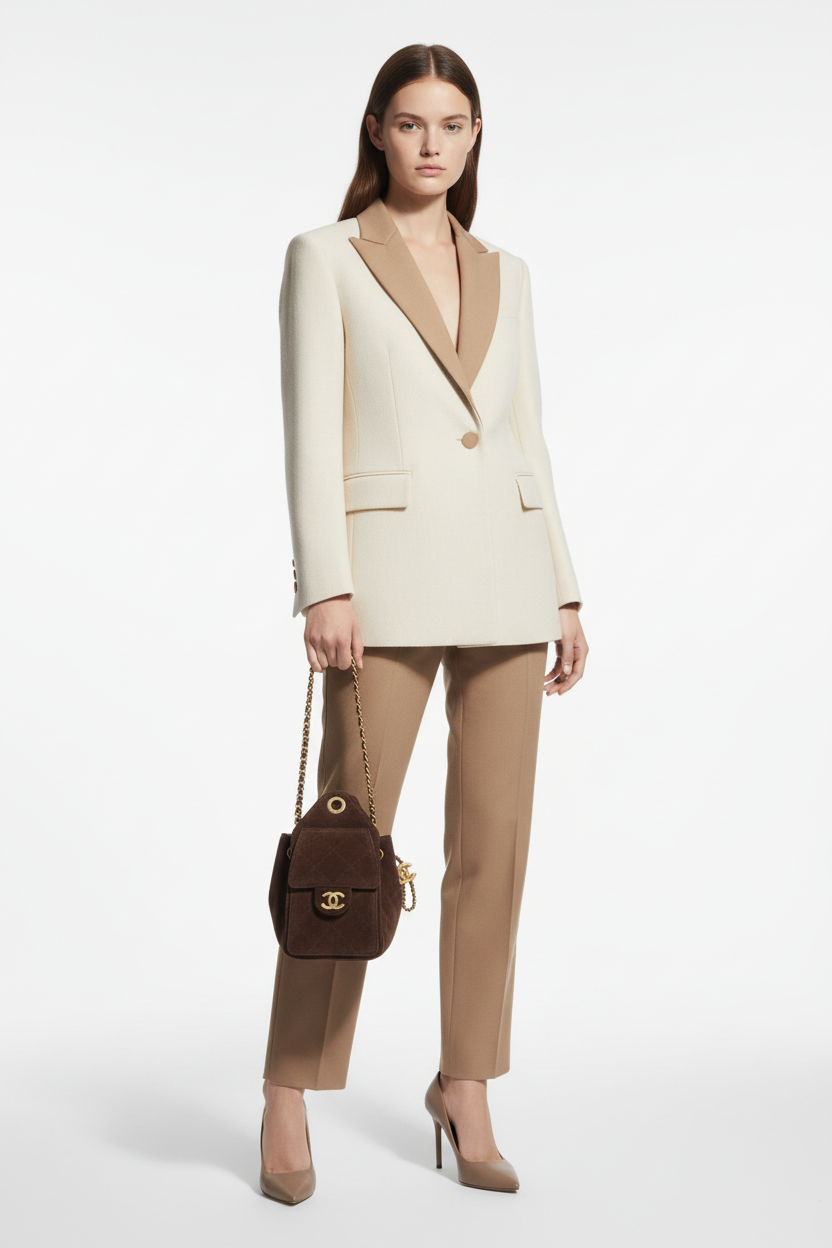 Chanel 25 Mini Dark Brown Suede Calfskin Gold Hardware