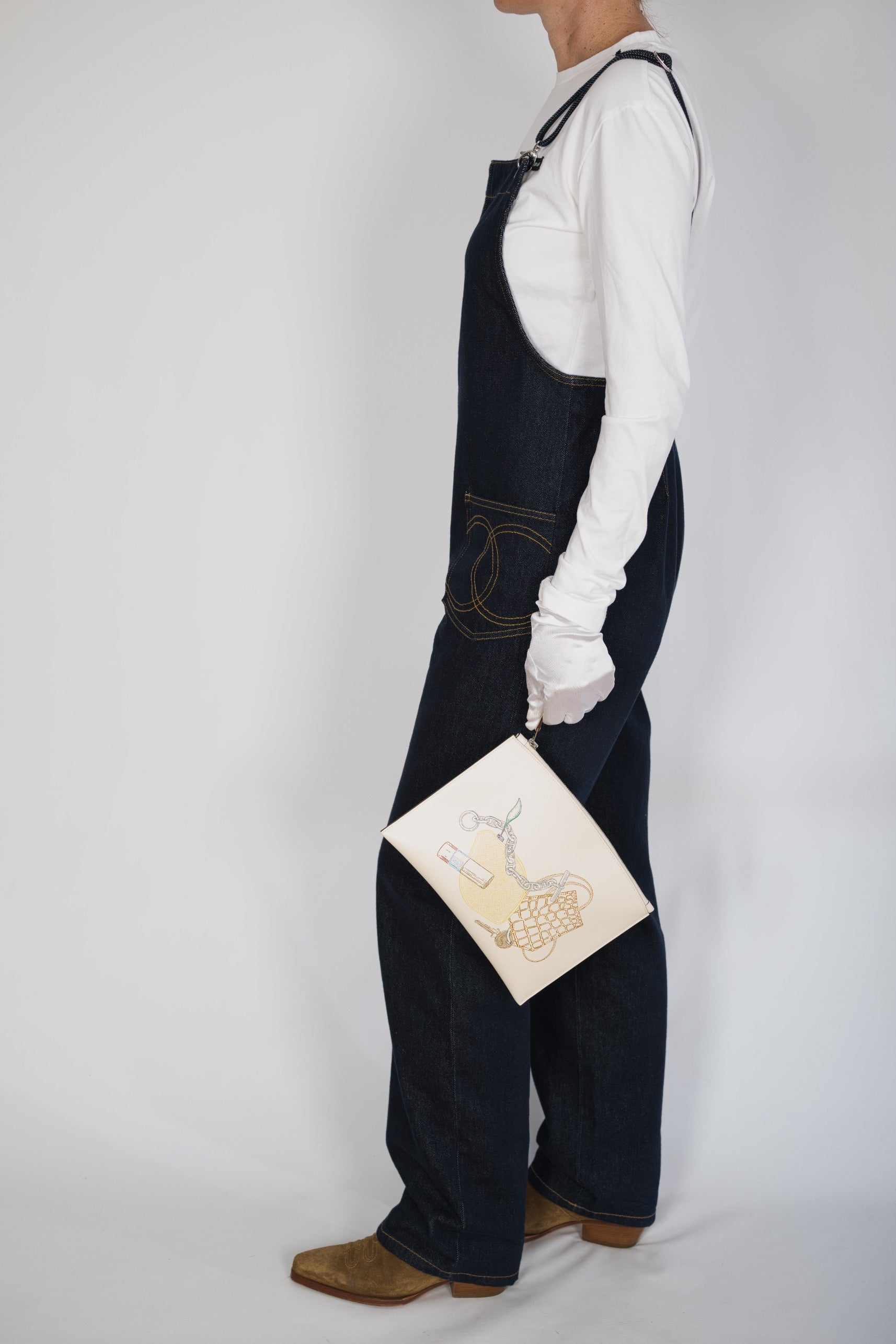 Hermès Pochette Bazar In and Out PM Clutch Nata Swift Leather