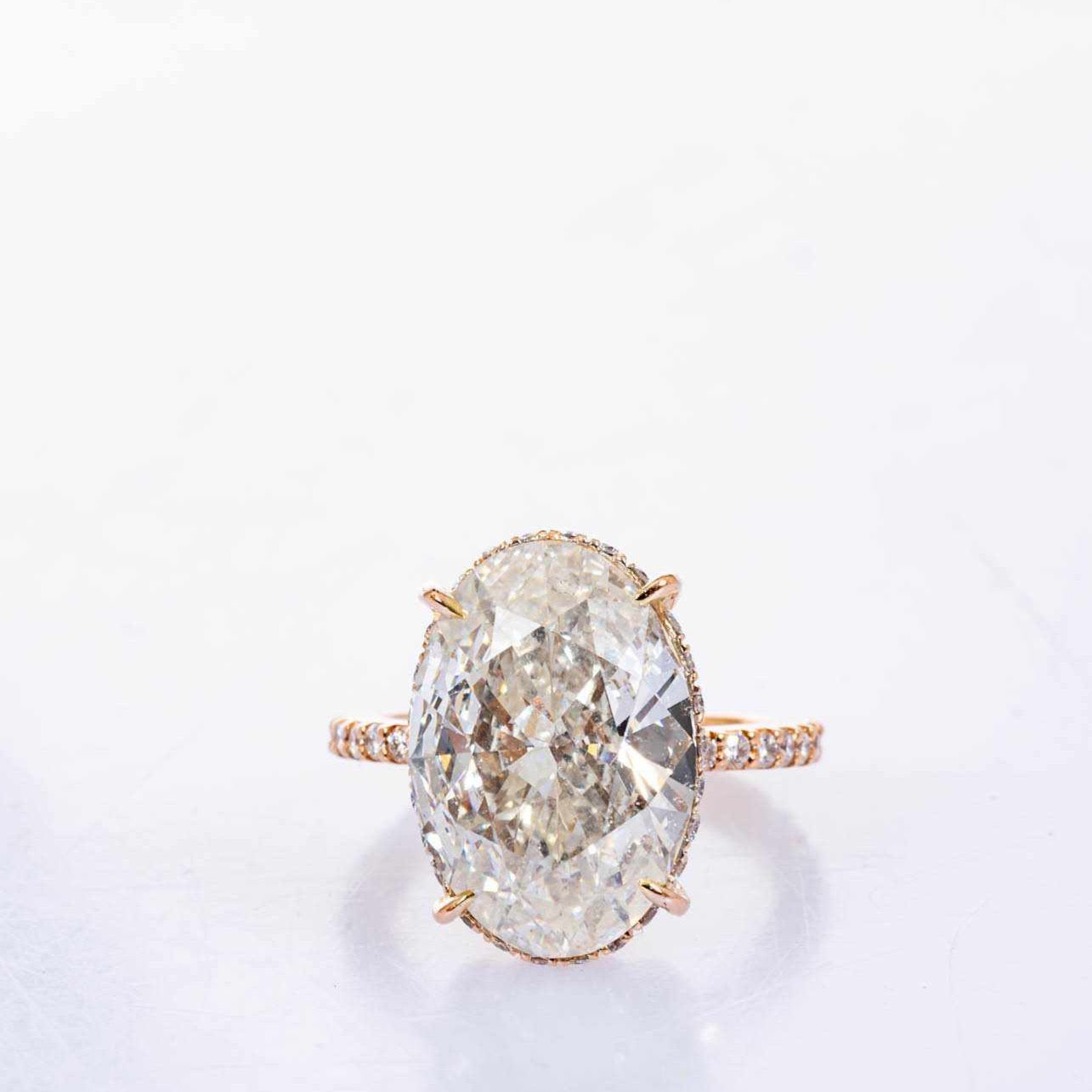 Diamond Oval Brilliant Ring 6.48 Carat Private Label