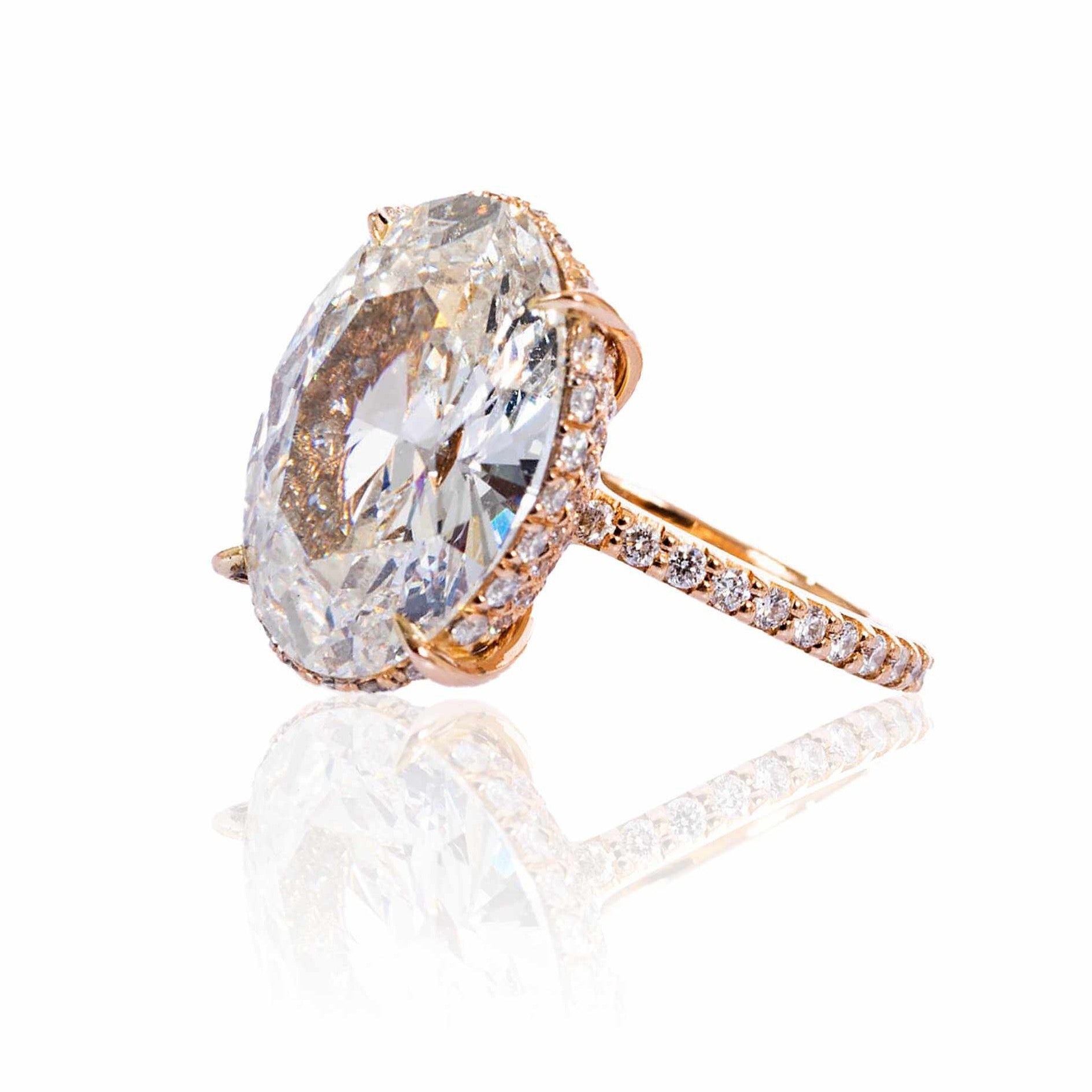 Diamond Oval Brilliant Ring 6.48 Carat Private Label