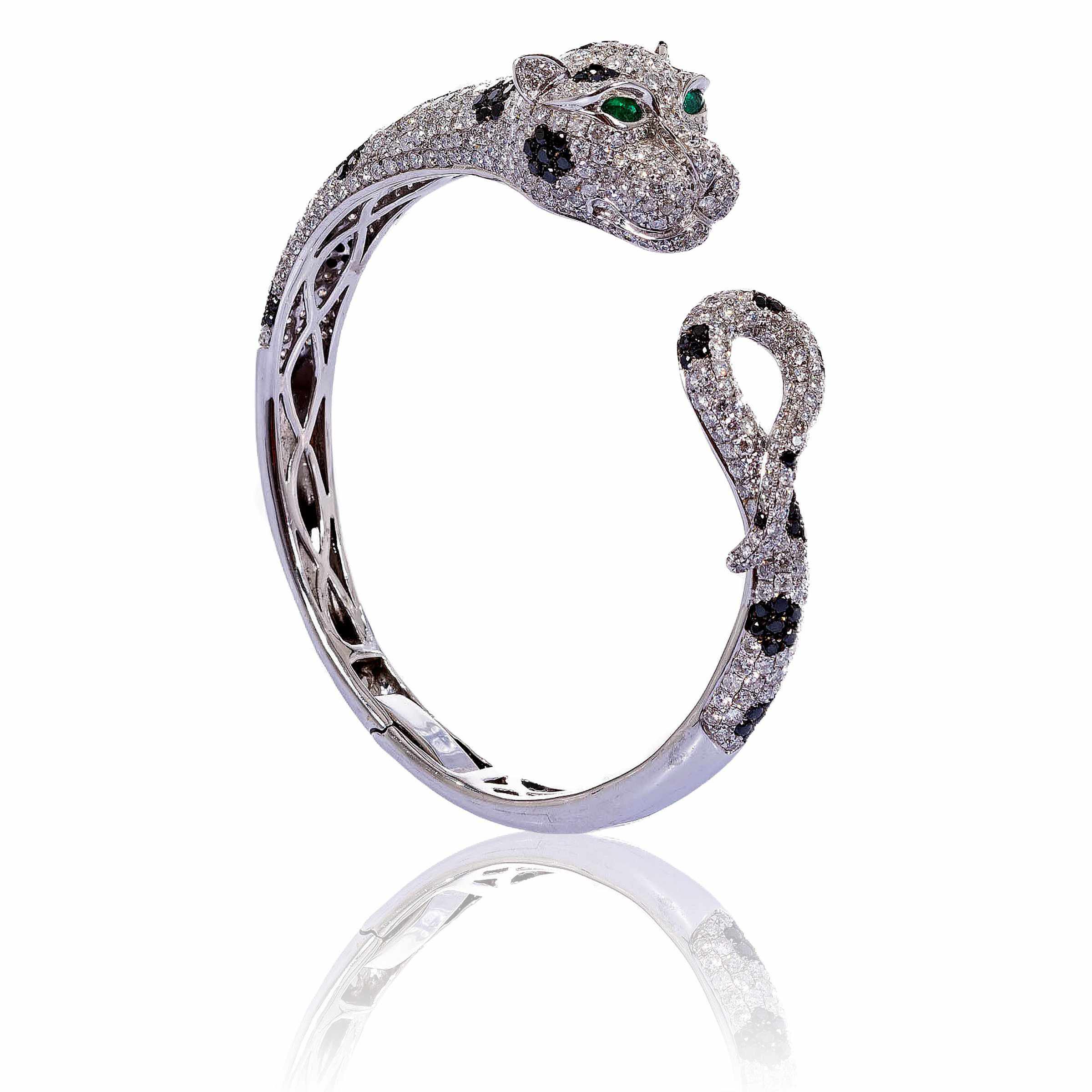 Estate Jewelry Panther Diamond Bracelet