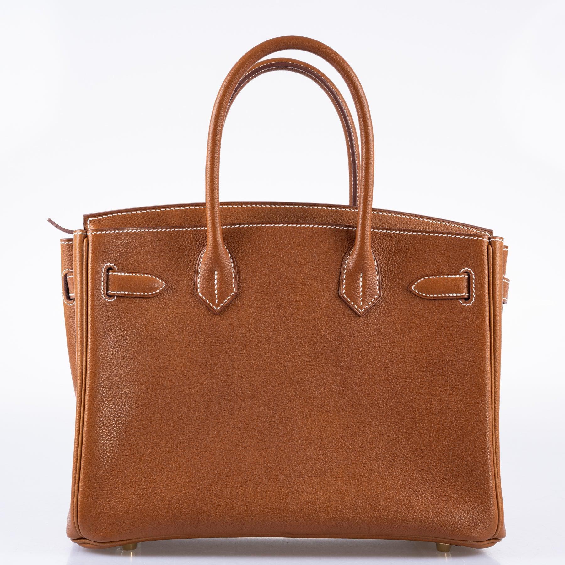 Hermès 3 in 1 Birkin 30 Fauve Barenia Faubourg and Toile Gold Hardware