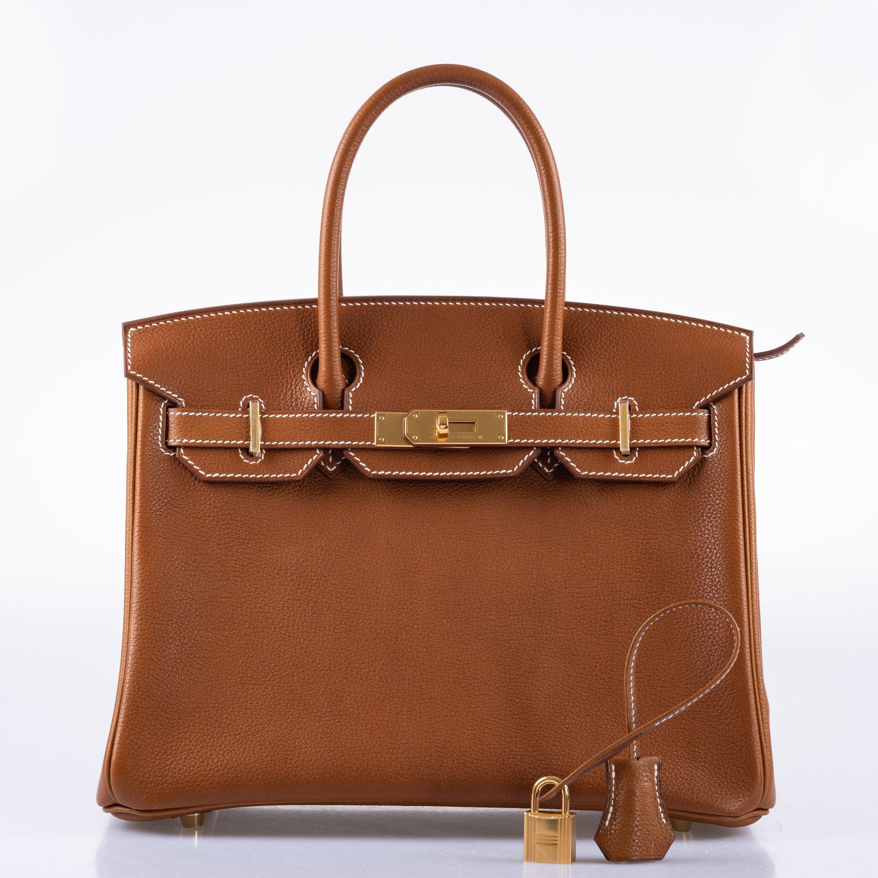 Hermès 3 in 1 Birkin 30 Fauve Barenia Faubourg and Toile Gold Hardware