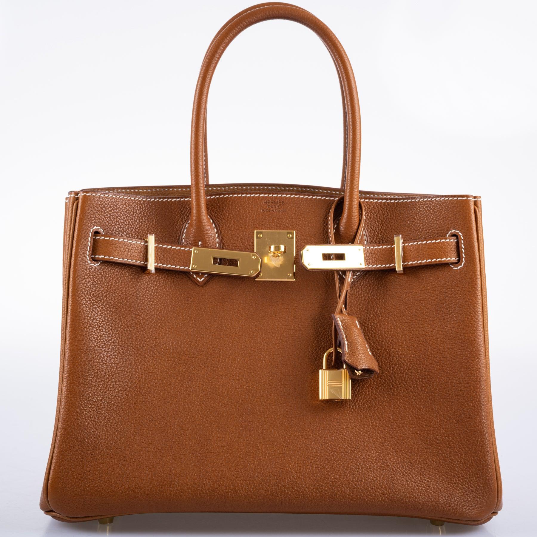 Hermès 3 in 1 Birkin 30 Fauve Barenia Faubourg and Toile Gold Hardware