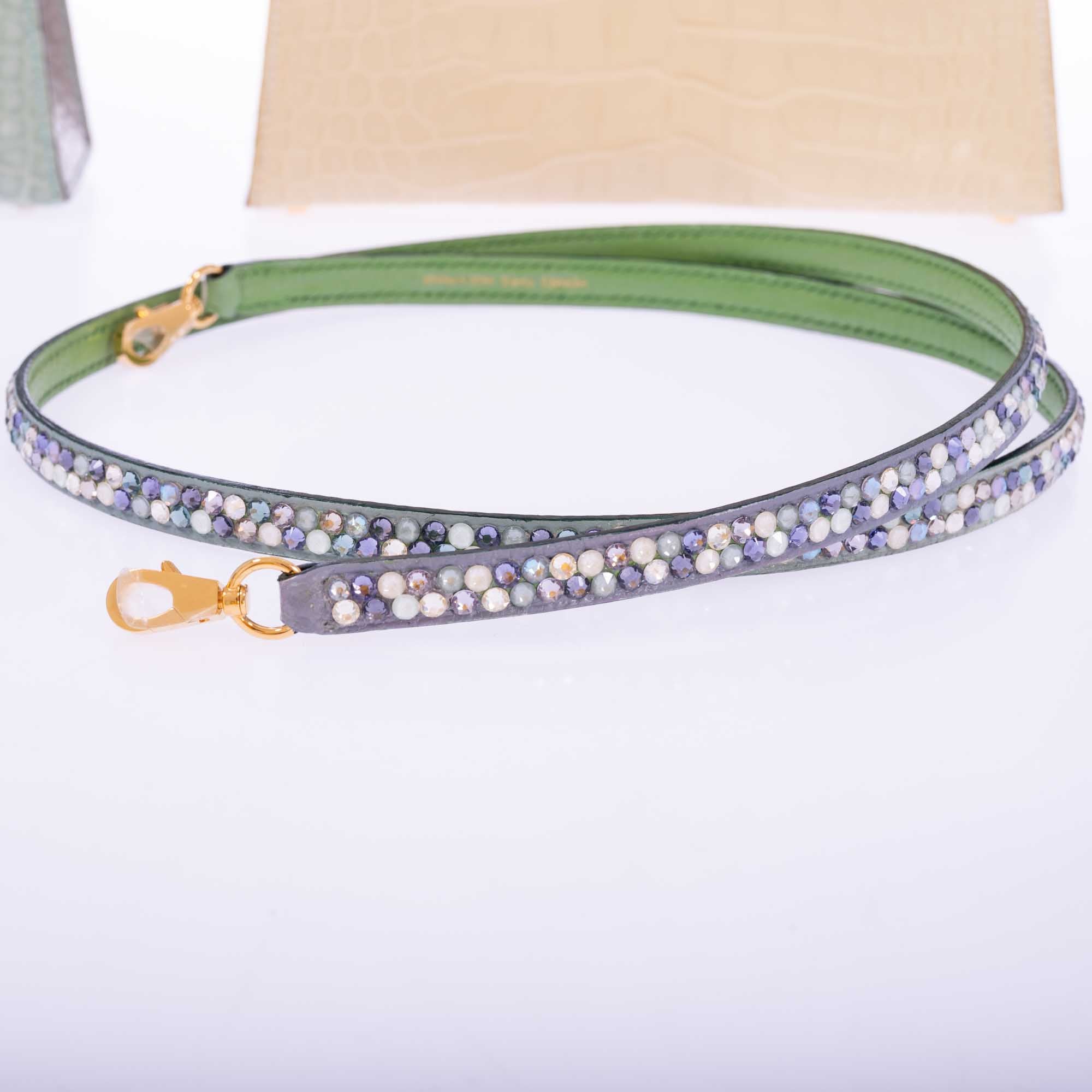 Hermès 85cm Cross Body Strap with Custom Swarovski