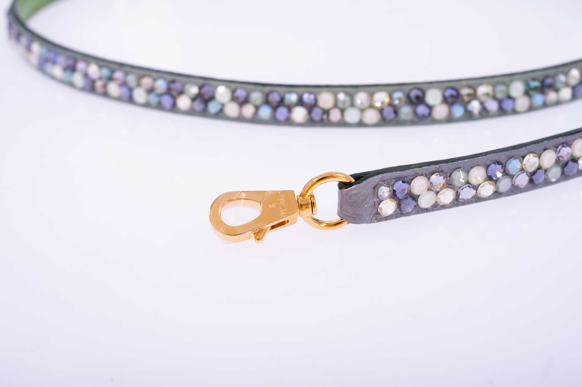 Hermès 85cm Cross Body Strap with Custom Swarovski