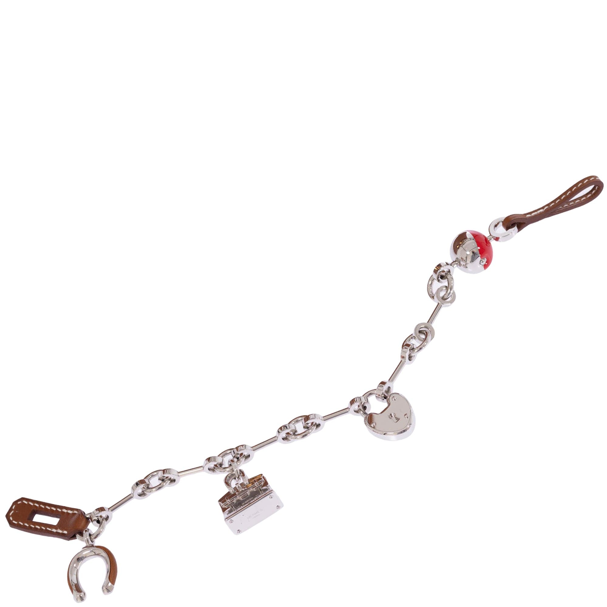 Hermès Bijou de Birkin Charm Gold Leather Palladium Hardware