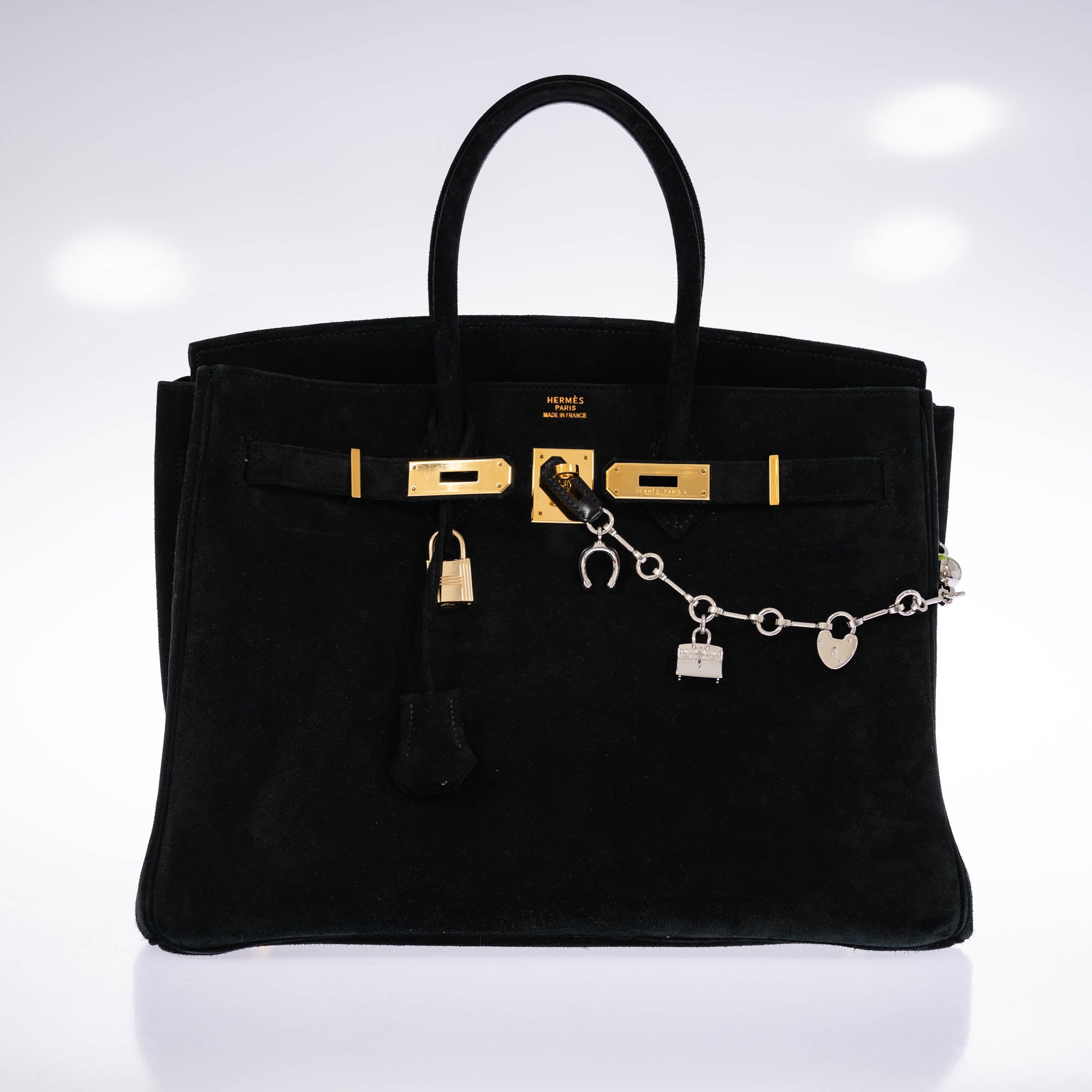 Hermès Bijou de Birkin Charm Noir Leather Palladium Hardware