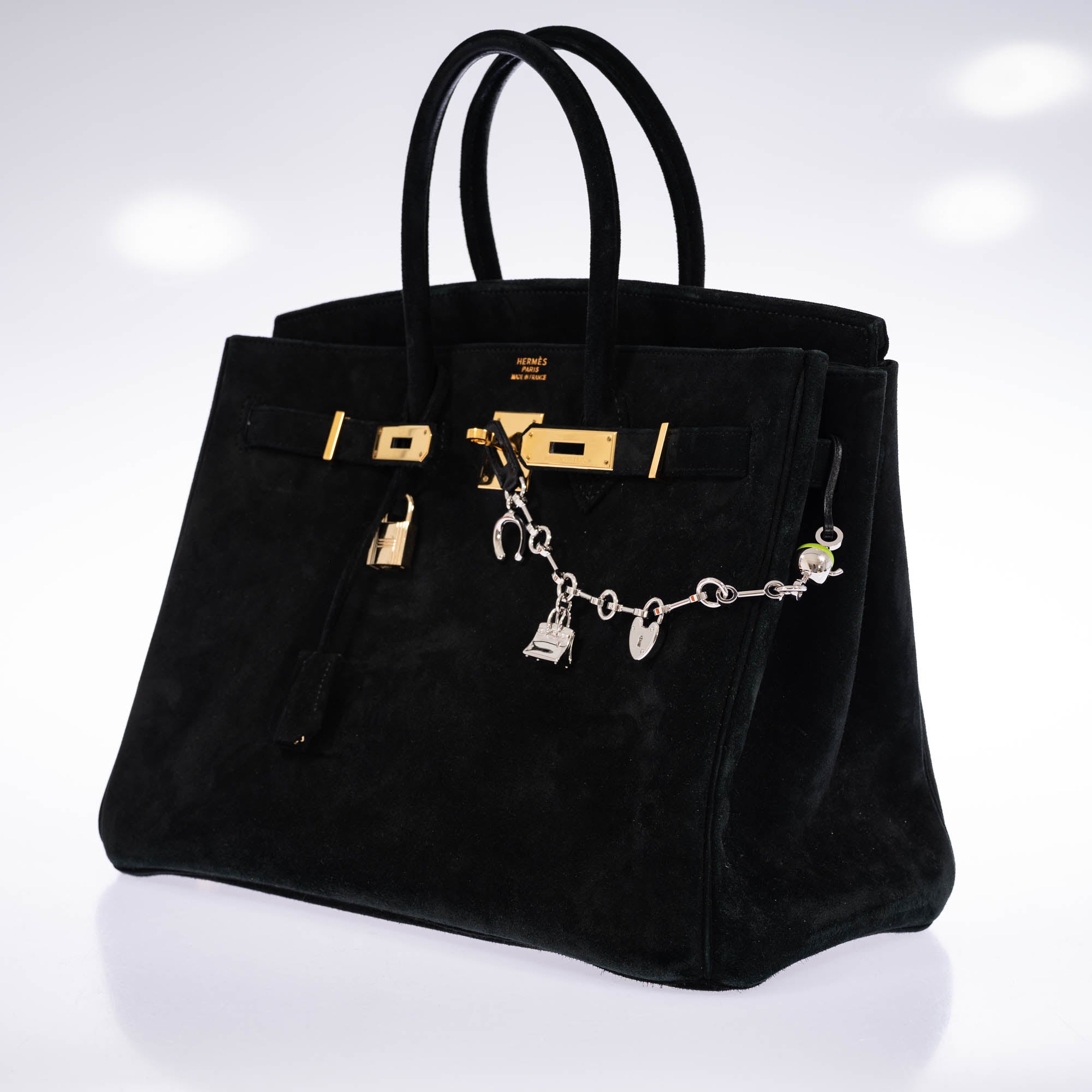 Hermès Bijou de Birkin Charm Noir Leather Palladium Hardware