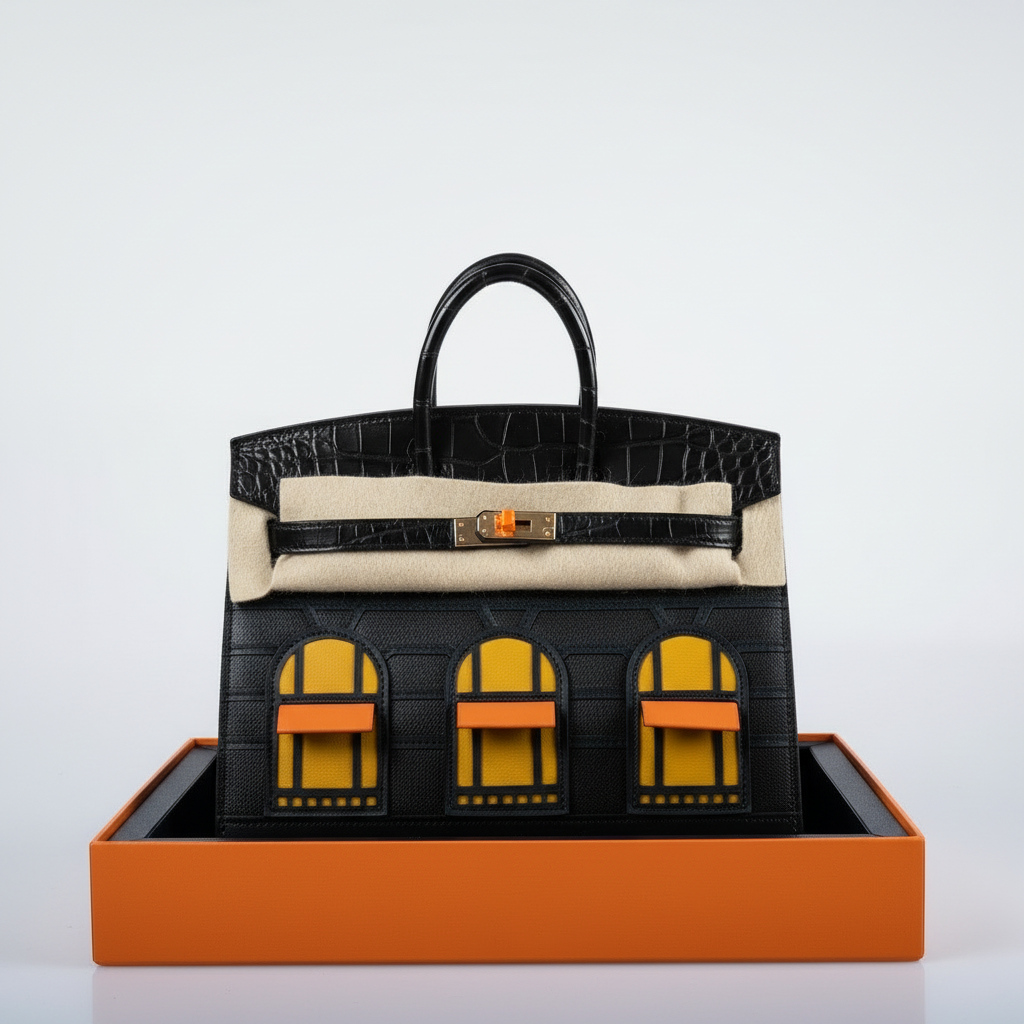 Hermès Birkin 20 Faubourg "Midnight" Sellier Black Matte Alligator & PVD Hardware
