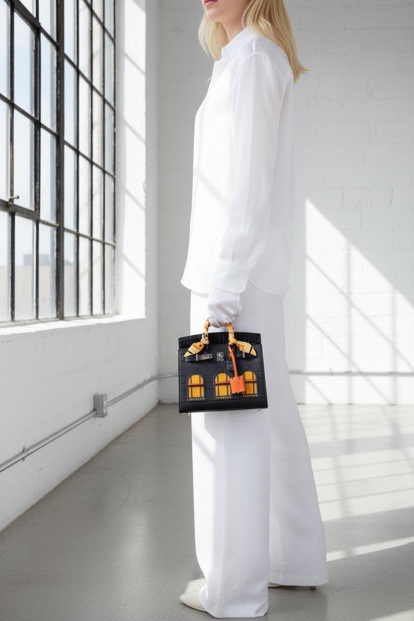 Hermès Birkin 20 Faubourg "Midnight" Sellier Black Matte Alligator & PVD Hardware