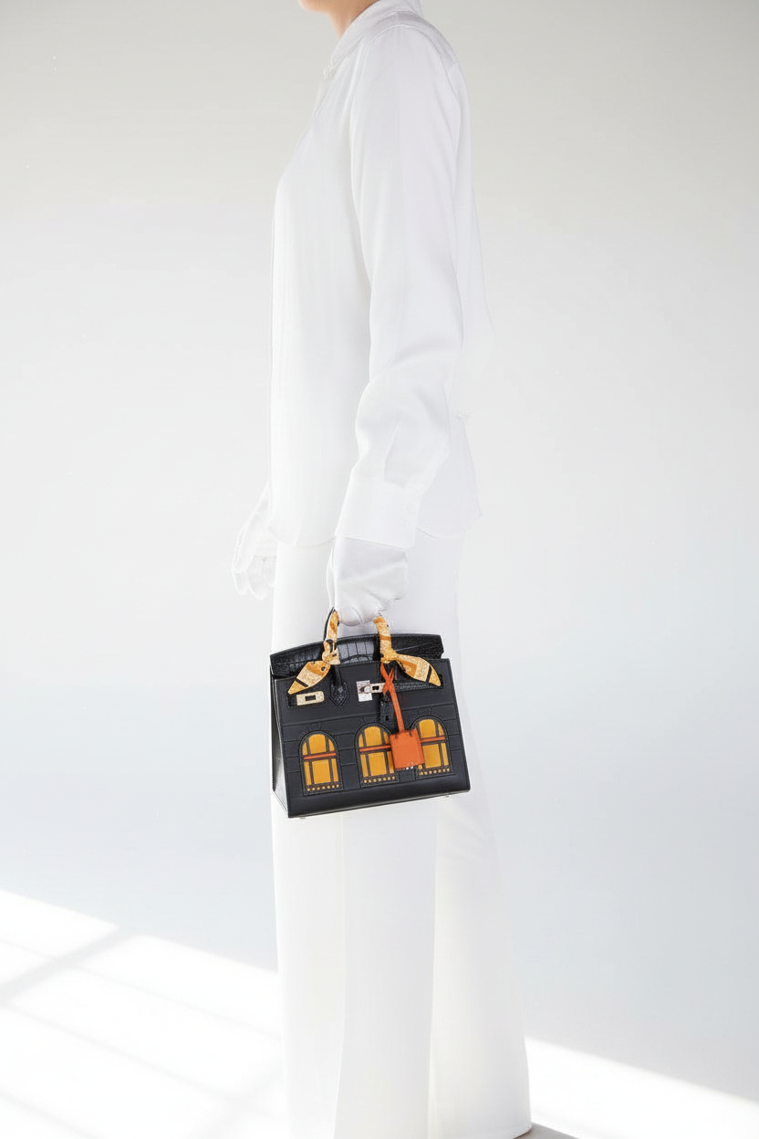 Hermès Birkin 20 Faubourg "Midnight" Sellier Black Matte Alligator & PVD Hardware