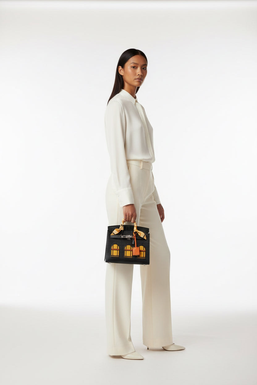 Hermès Birkin 20 Faubourg "Midnight" Sellier Black Matte Alligator & PVD Hardware