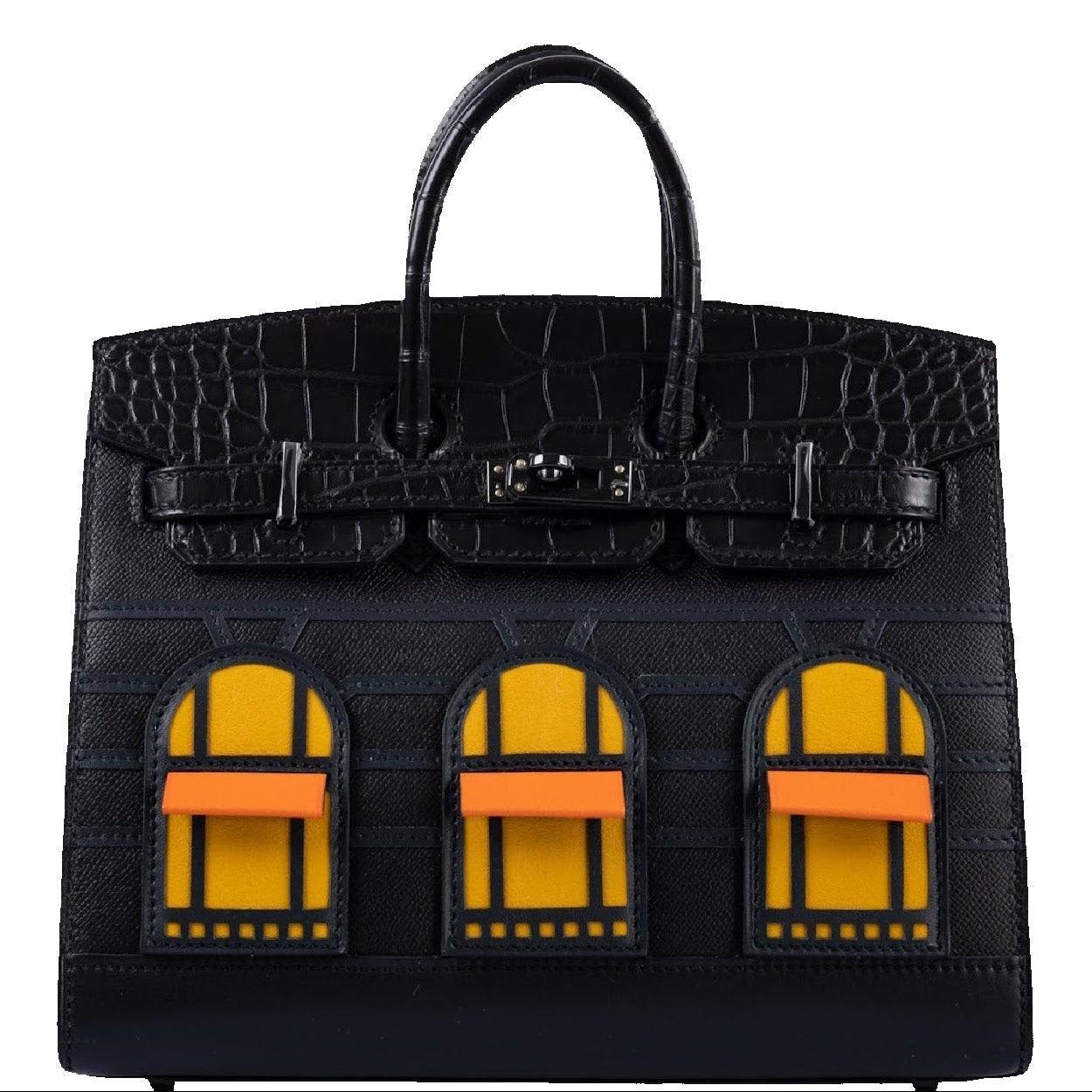 Hermès Birkin 20 Faubourg Sellier Noir Matte Alligator, Madame, Swift, Sombrero, Orange H Swift, Jaune Swift, Black Matte Hardware