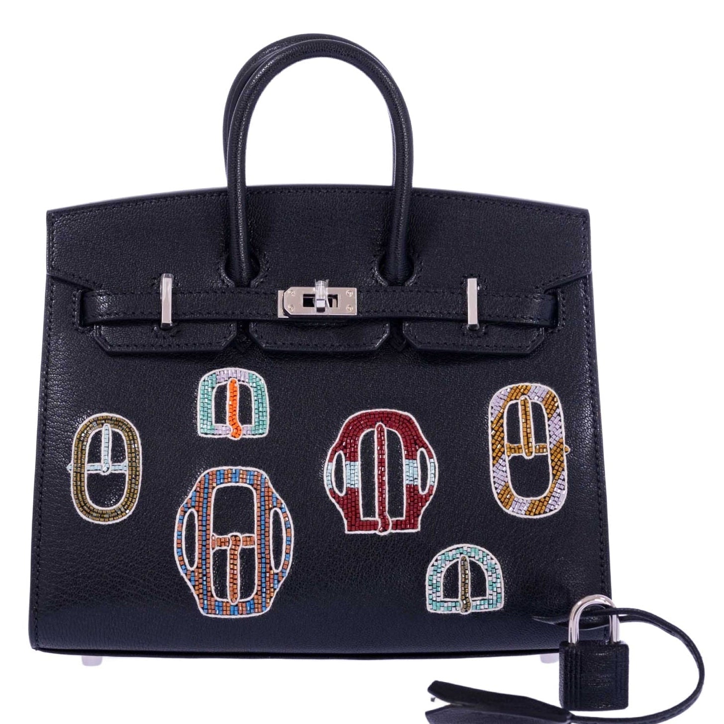 Hermès Birkin 20 Sellier Bouclerie Moderne Black Chèvre Palladium Hardware