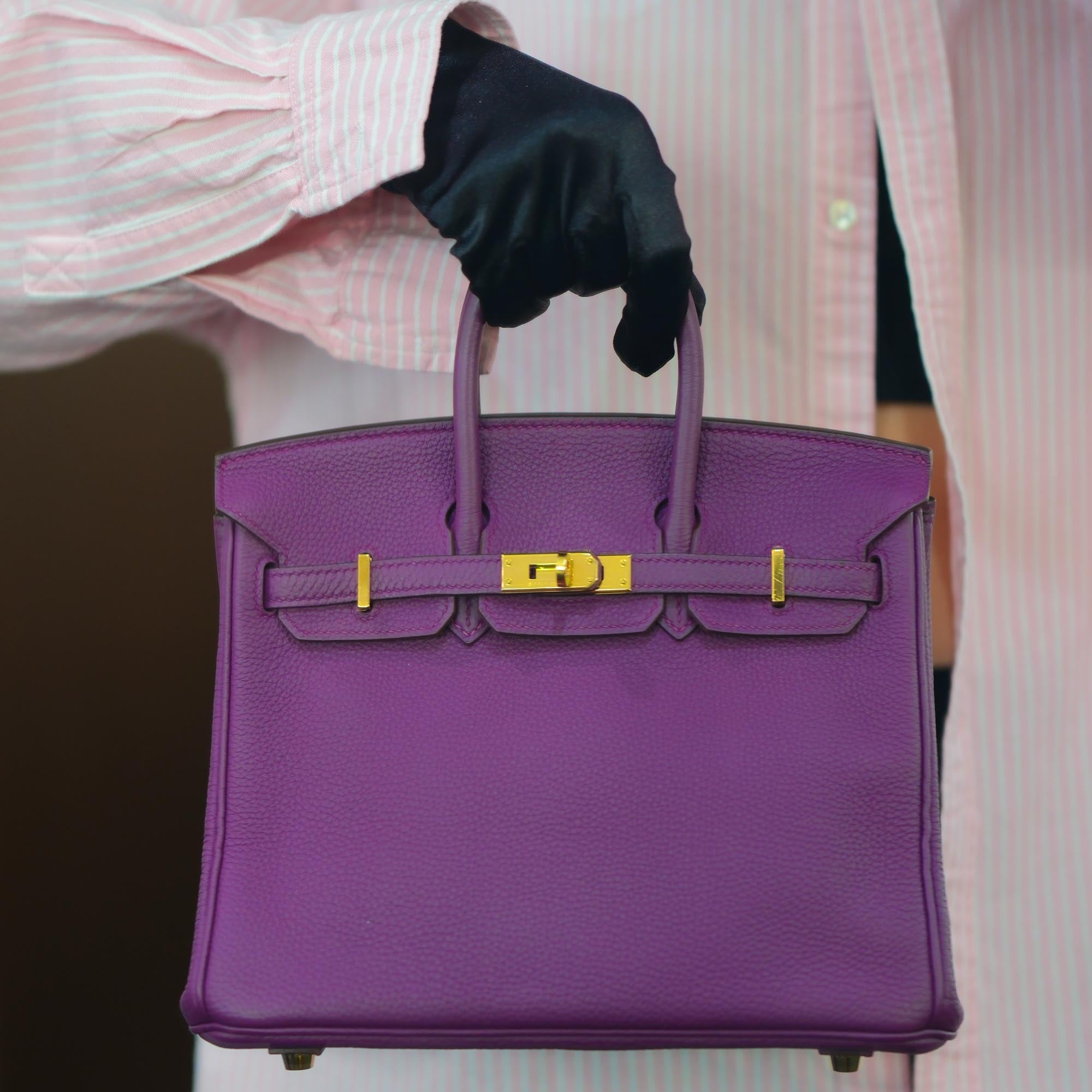 Hermès Birkin 25 Anemone Togo with Gold Hardware