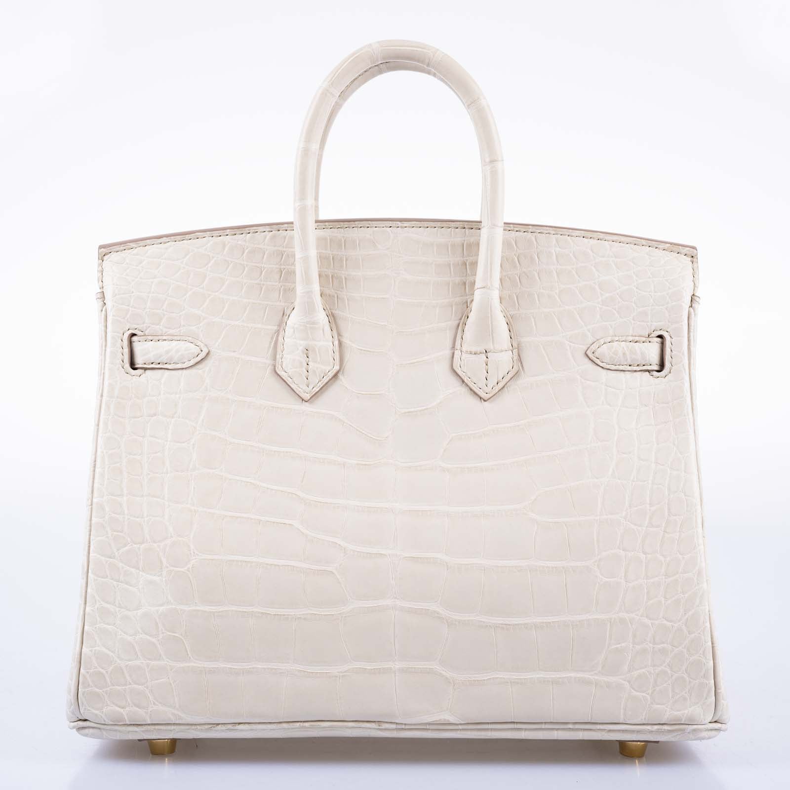 Hermès Birkin 25 Beton Matte Alligator Gold Hardware