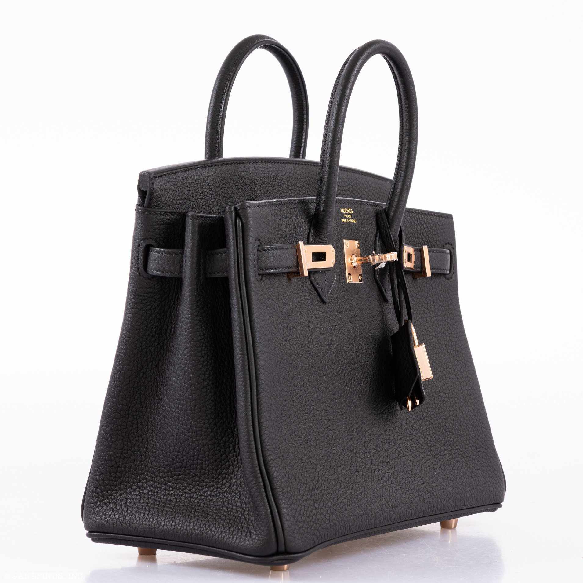 Hermès Birkin 25 Black Togo leather Rose Gold Hardware