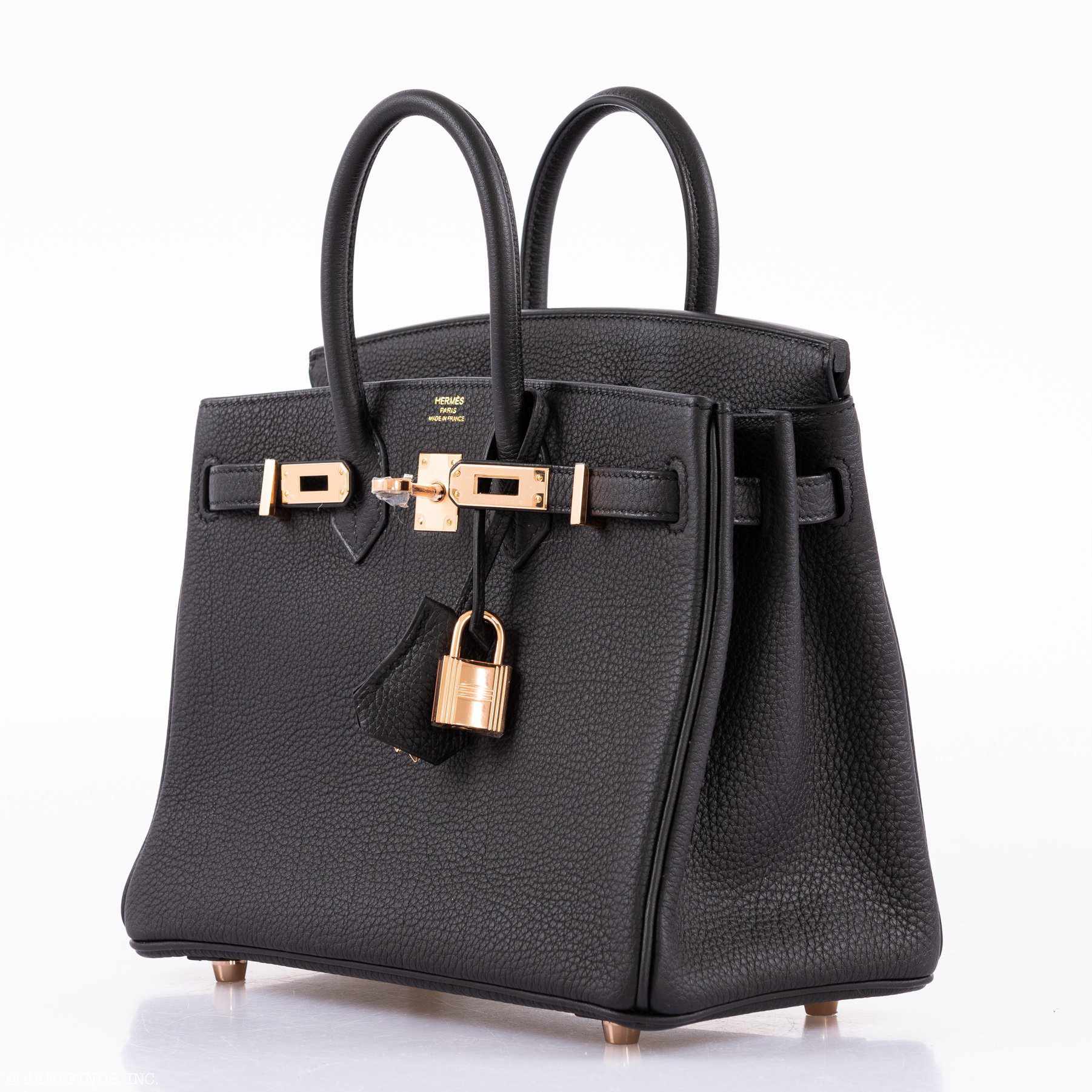 Hermès Birkin 25 Black Togo leather Rose Gold Hardware