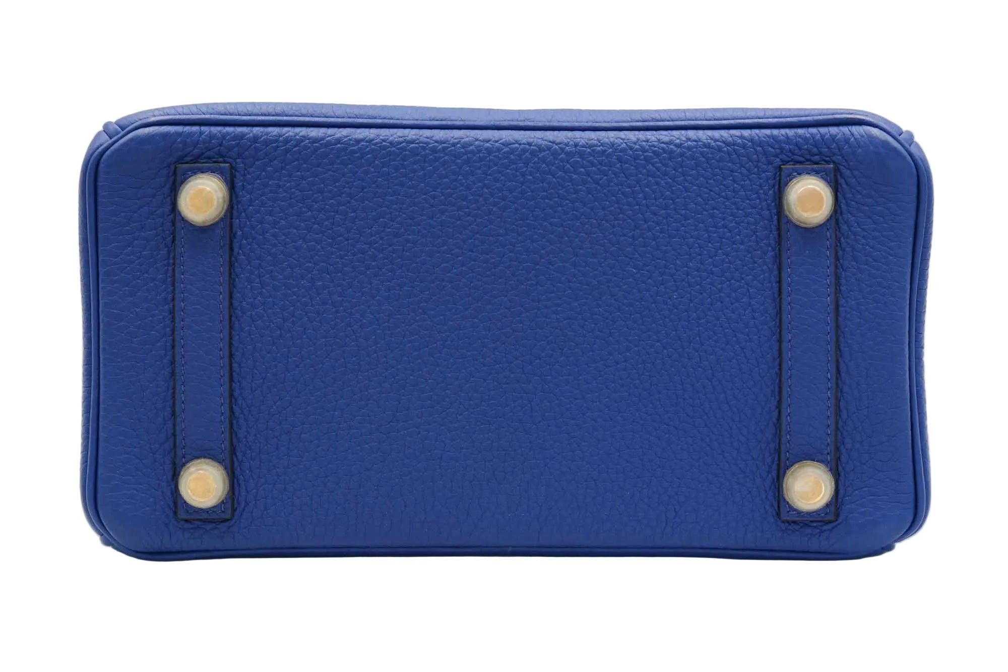 Hermès Birkin 25 Bleu Royal Clemence Gold Hardware