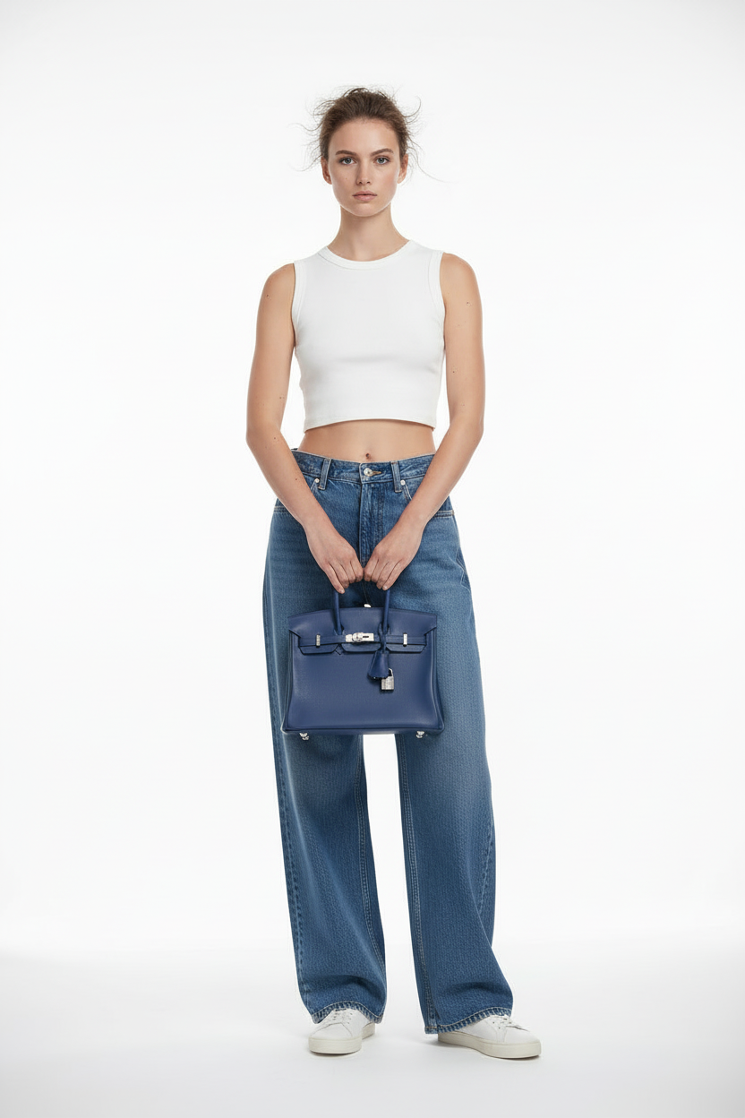 Hermès Birkin 25 Bleu Saphir Swift Palladium Hardware