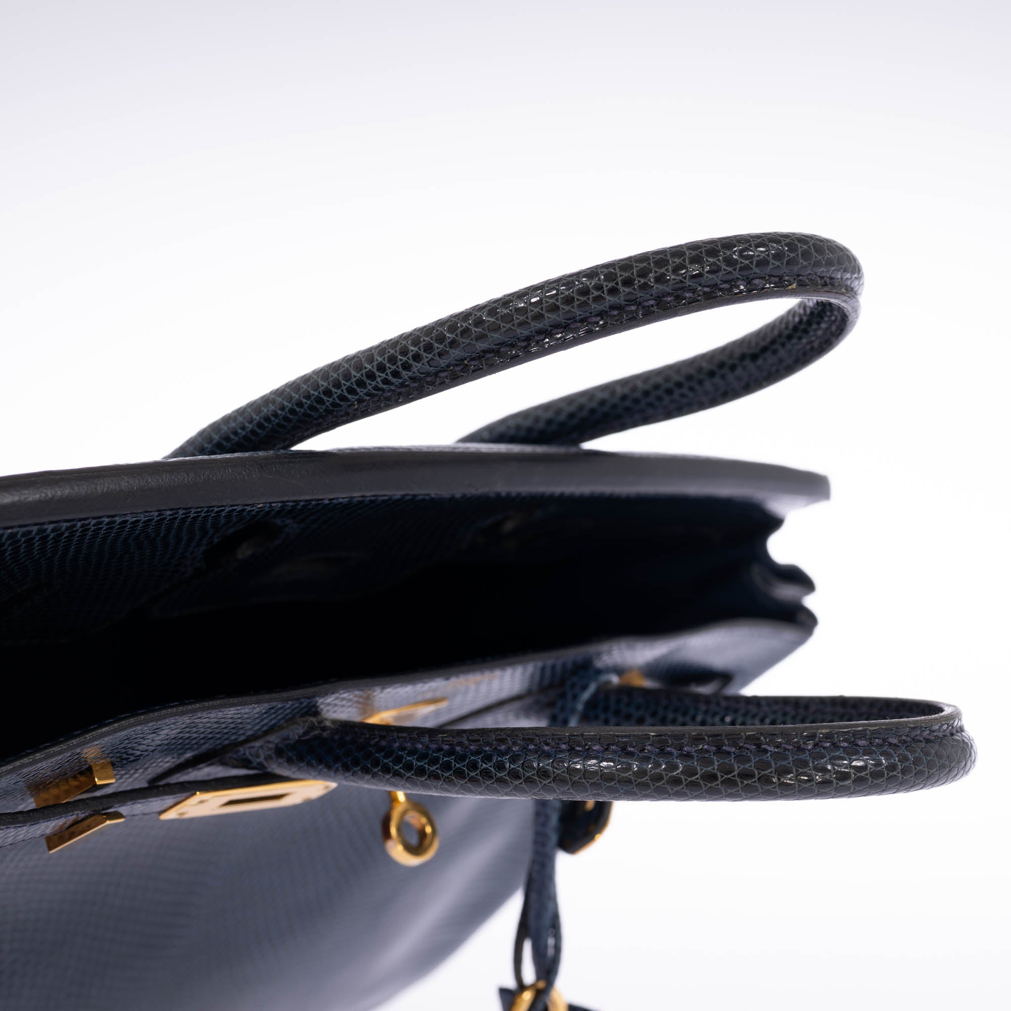 Hermès Birkin 25 Bleu de Malte Lizard Gold Hardware