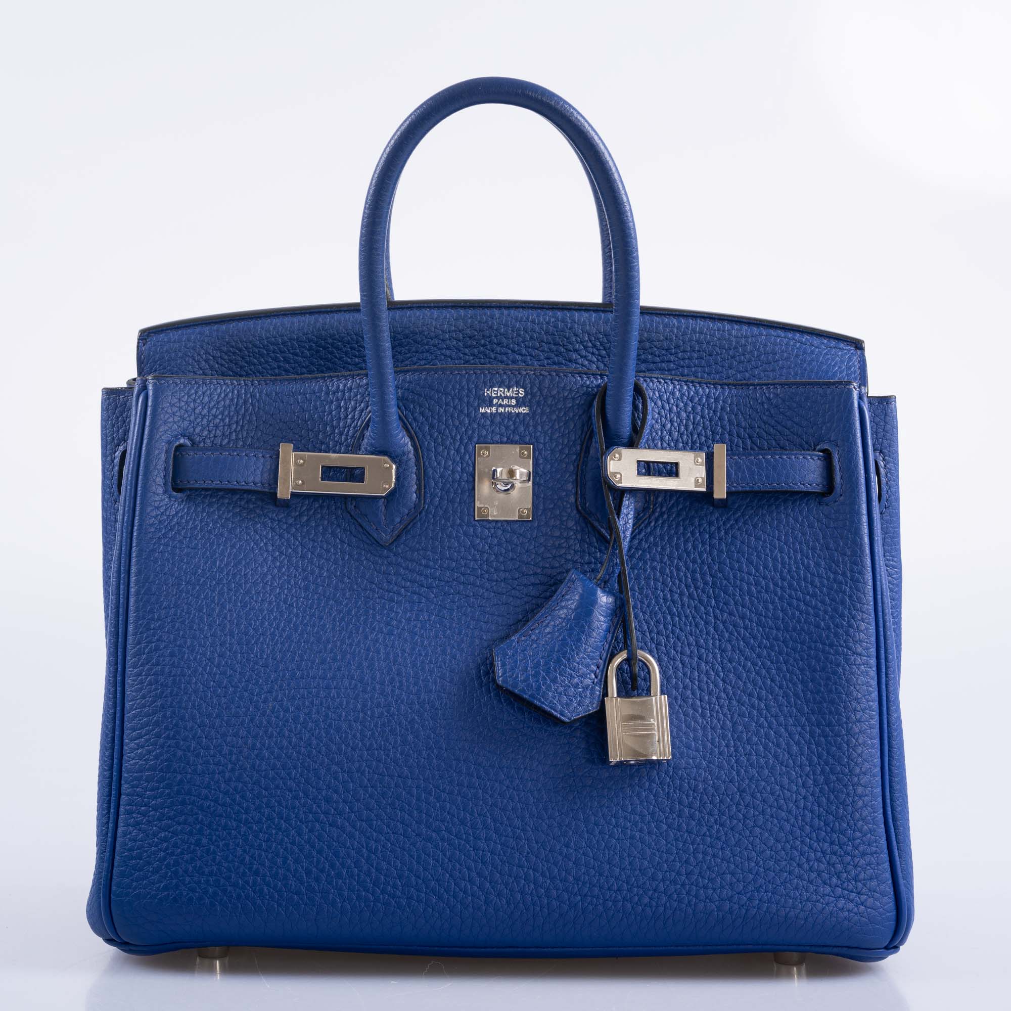 Hermès Birkin 25 Blue Electric Togo Palladium Hardware