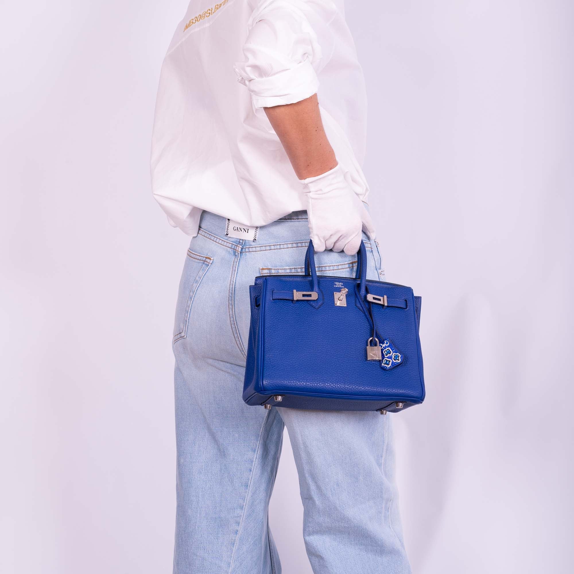 Hermès Birkin 25 Blue Electric Togo Palladium Hardware