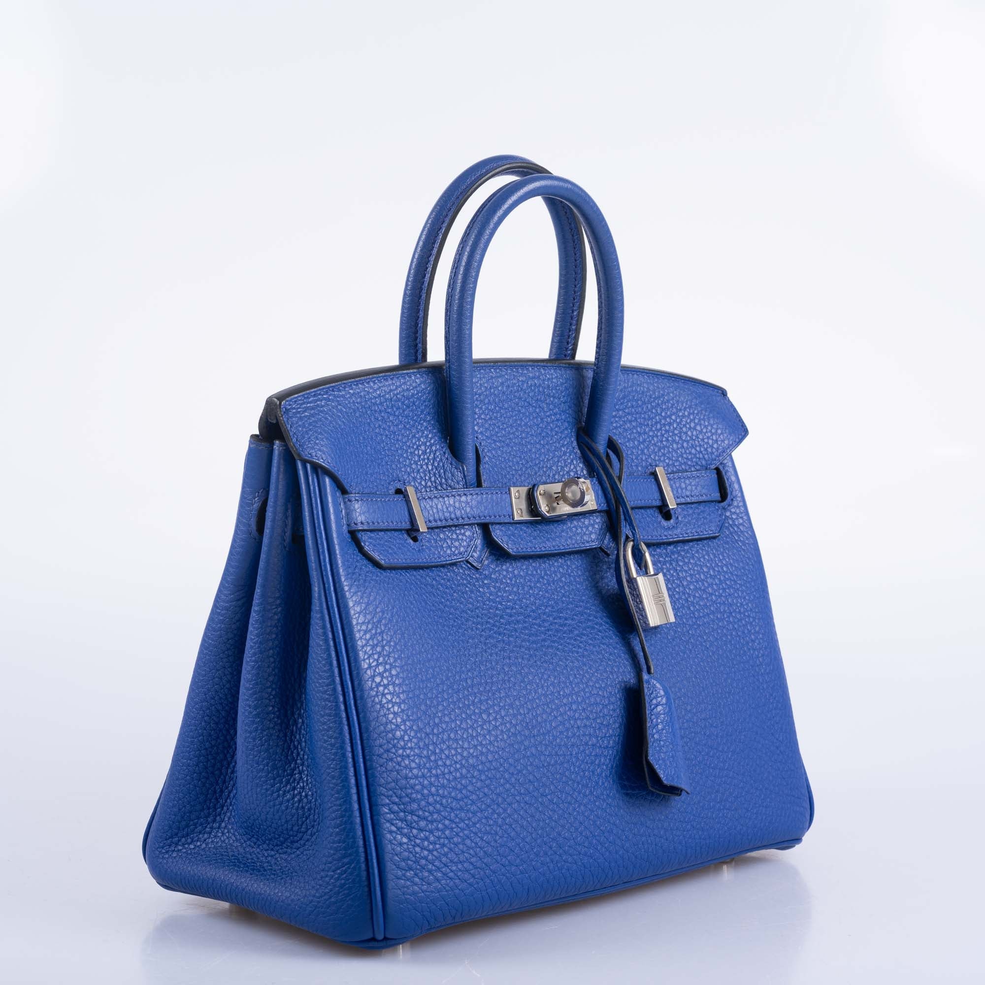 Hermès Birkin 25 Blue Electric Togo Palladium Hardware