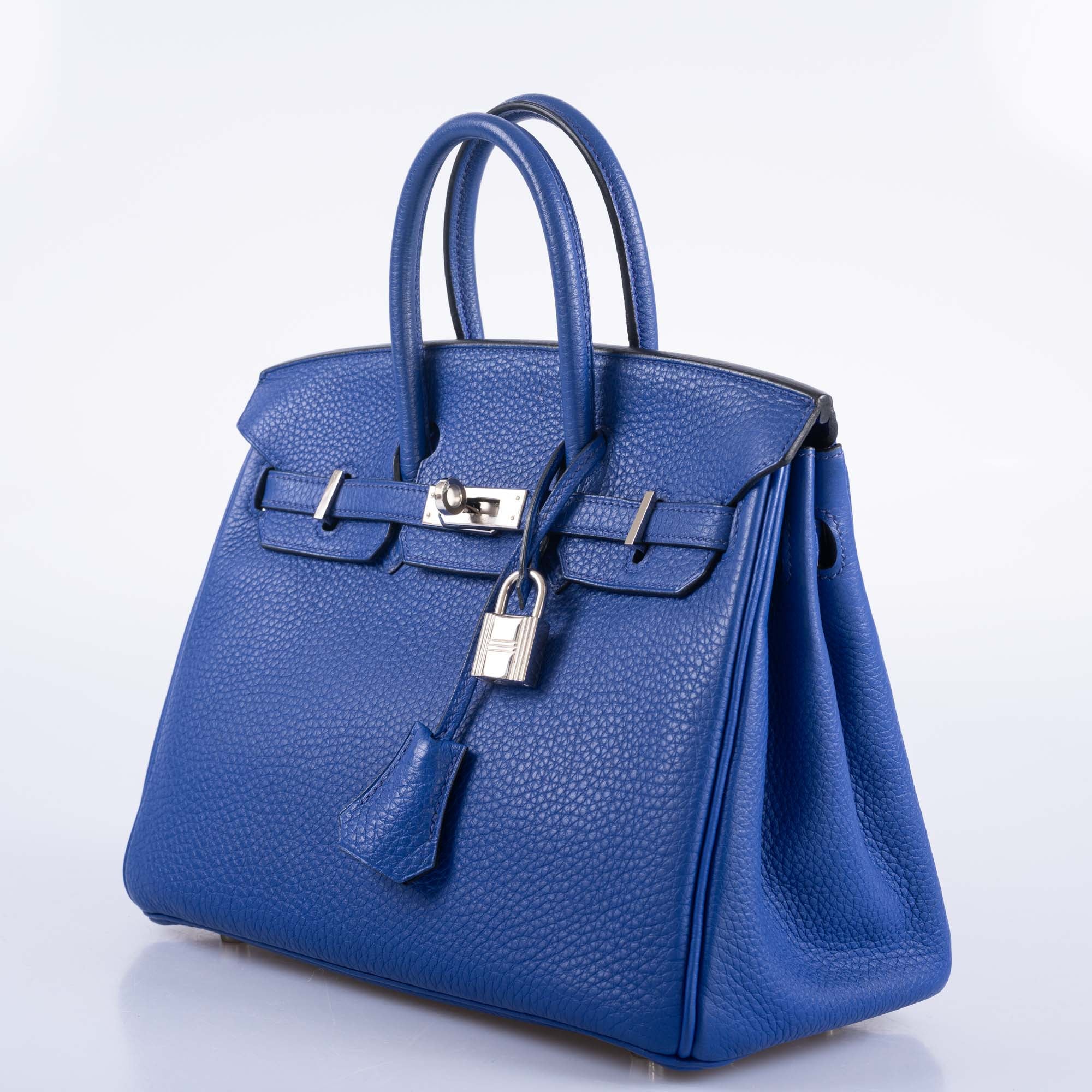 Hermès Birkin 25 Blue Electric Togo Palladium Hardware