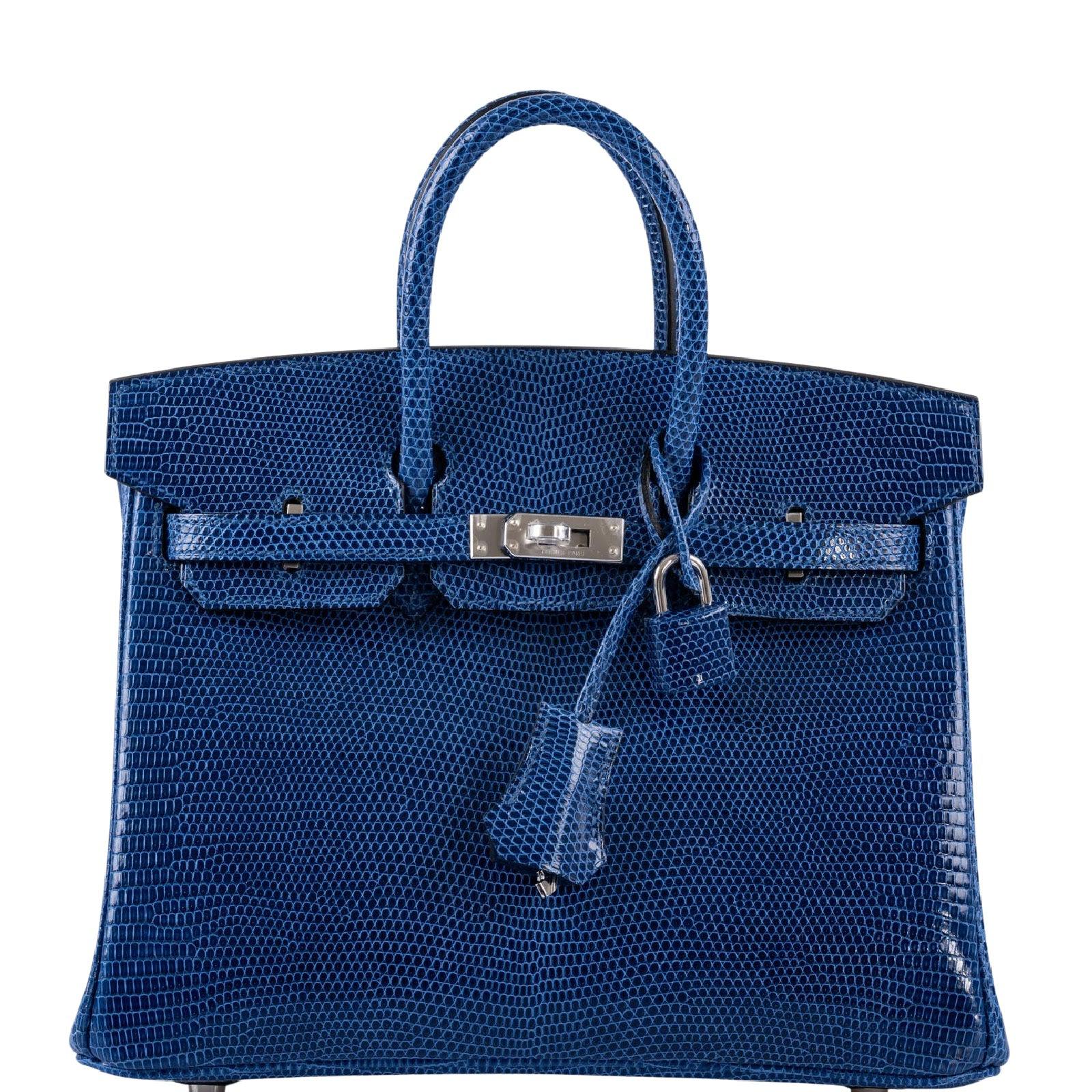 Hermes Shadow Birkin Bag Bleu Saphir Swift 25 Blue