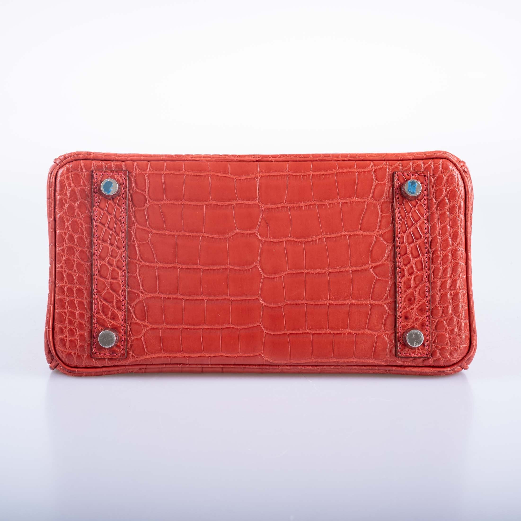 Hermès Birkin 25 Bougainville Matte Alligator Palladium Hardware