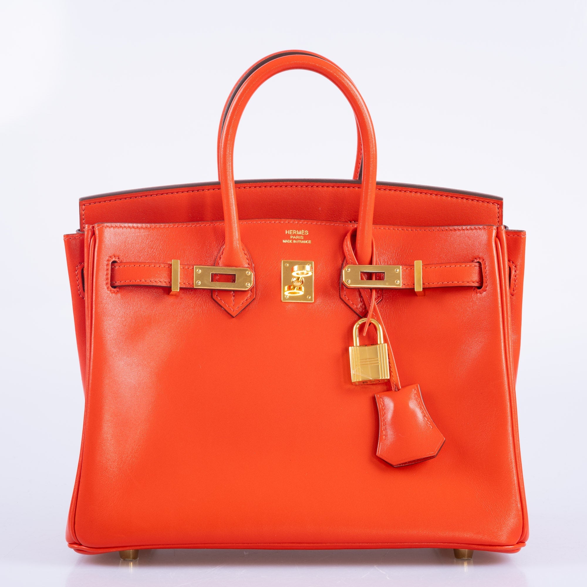Hermès Birkin 25 Capucine Tadelakt leather Gold Hardware