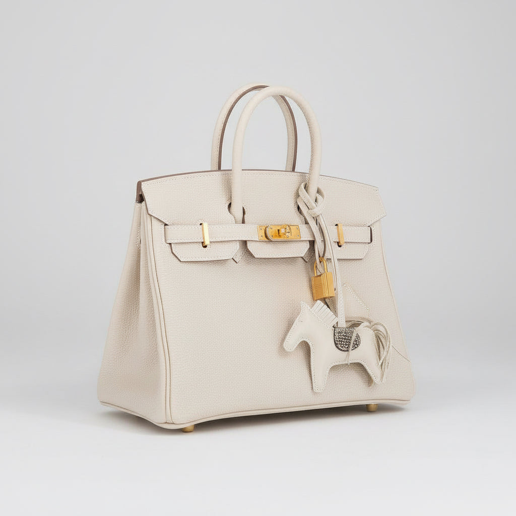 Hermès Birkin 25 Craie Togo Gold Hardware
