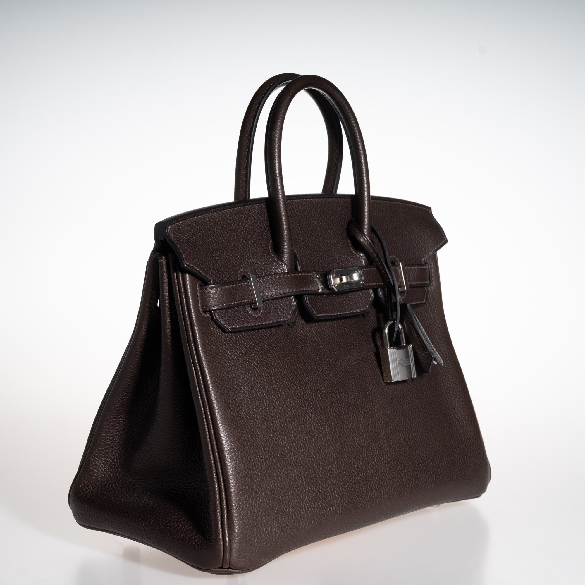 Hermès Birkin 25 Ebene Barenia Faubourg Bag Palladium Hardware Limited Edition