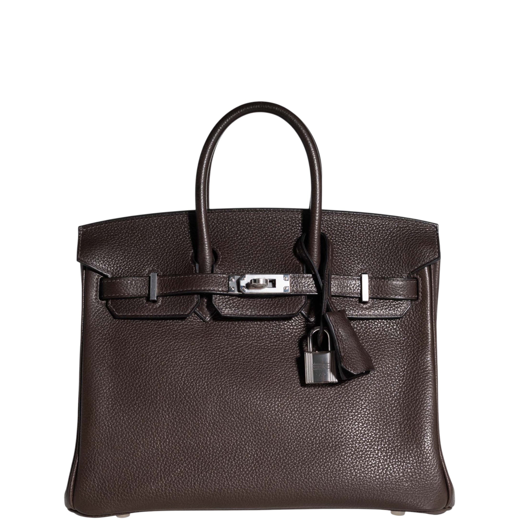 Hermès Birkin 25 Ebene Barenia Faubourg Bag Palladium Hardware