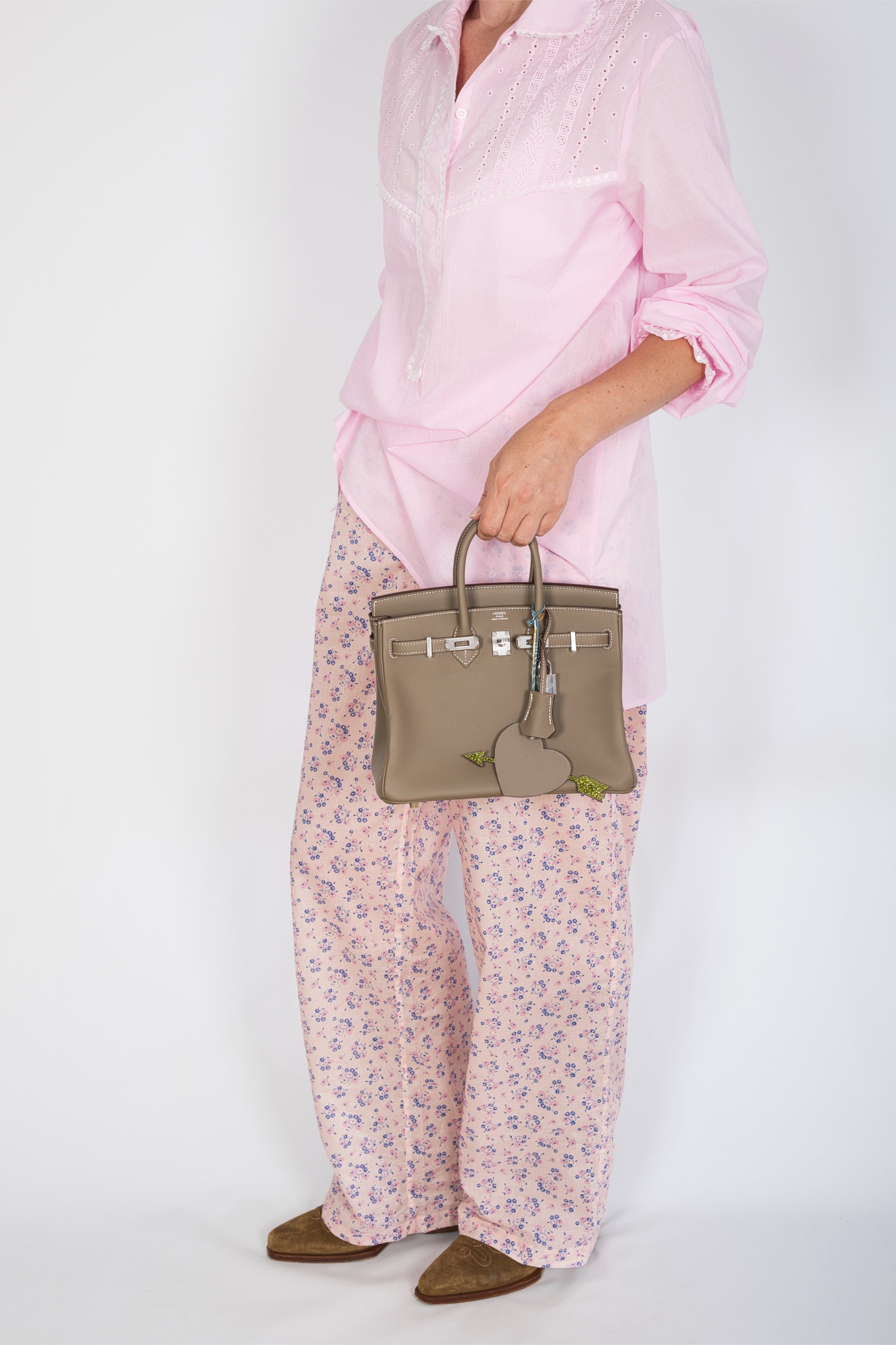 Hermès Birkin 25 Etoupe Swift Palladium Hardware